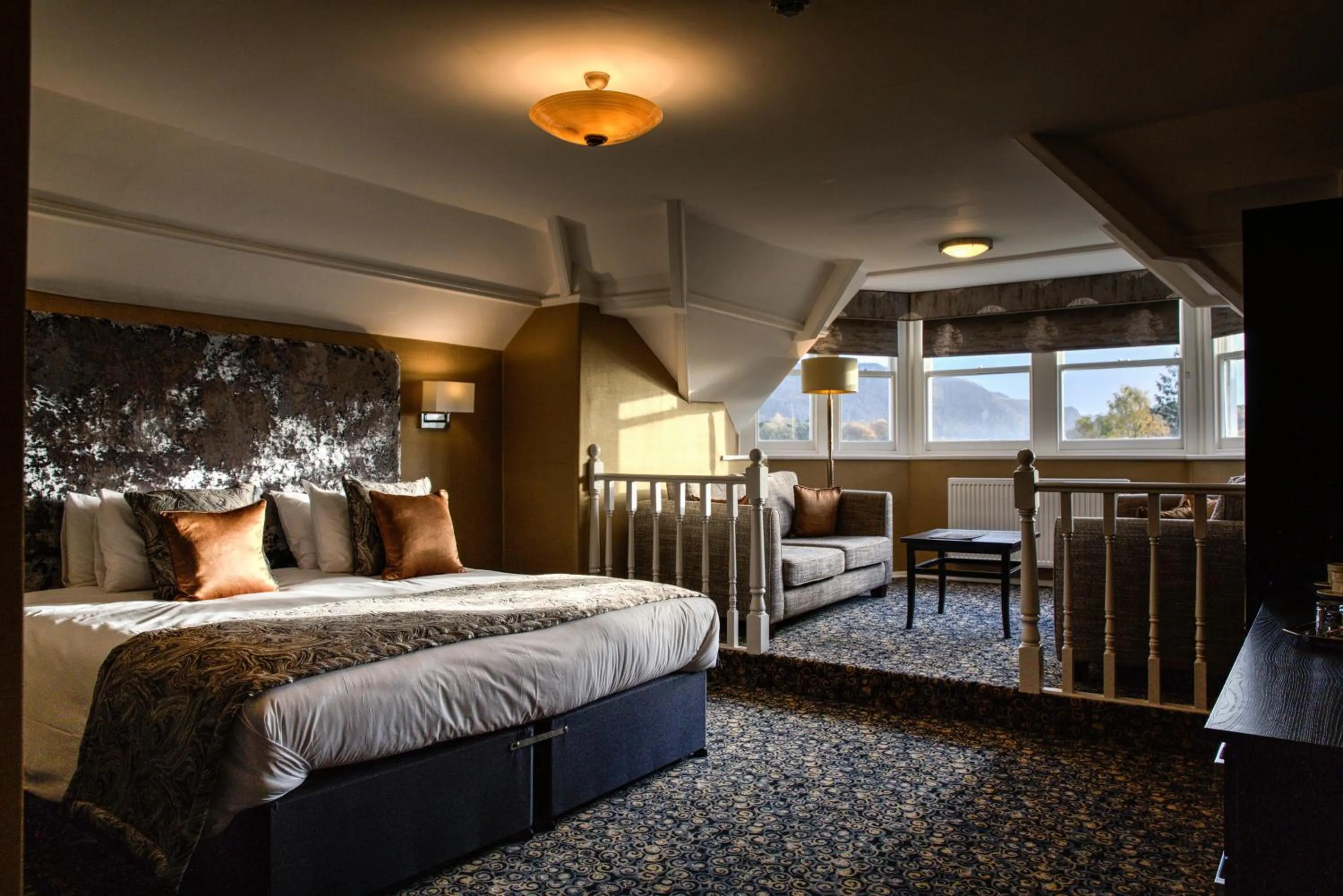 Seating area, Bed in Keswick Country House Hotel