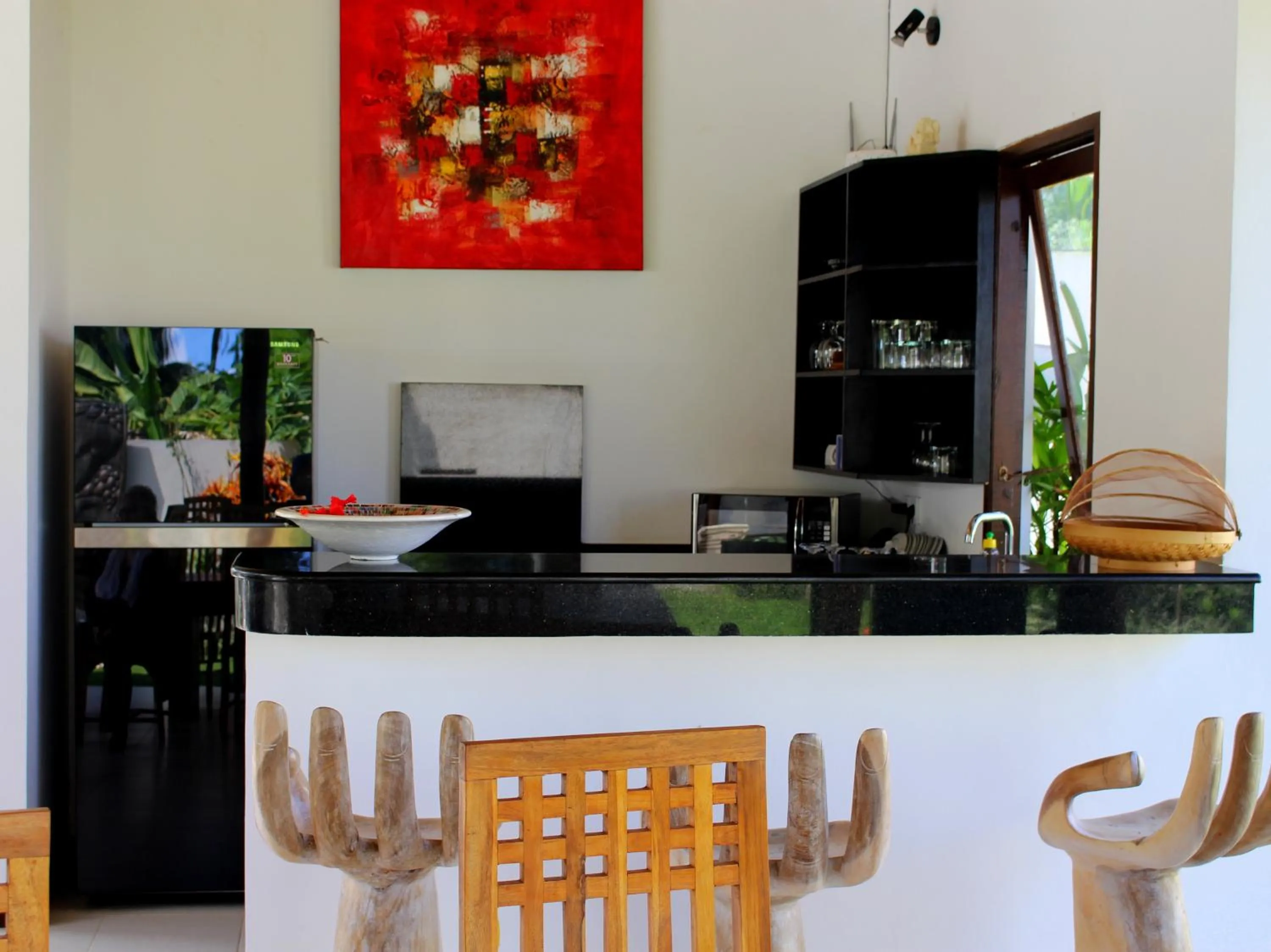 Communal kitchen in Uma Kama Villa