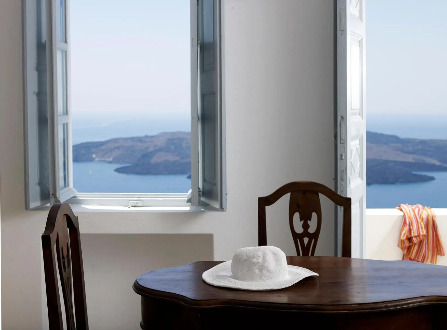 Dining area in Aigialos Luxury Traditional Settlement
