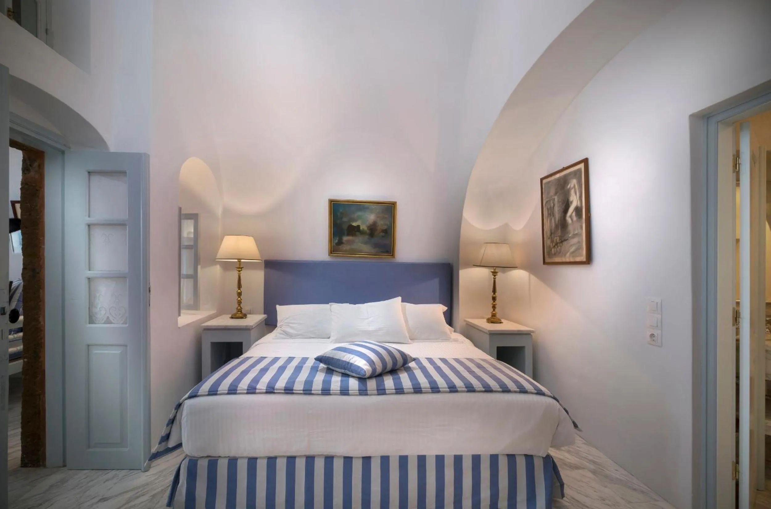 Bedroom, Bed in Aigialos Luxury Traditional Settlement