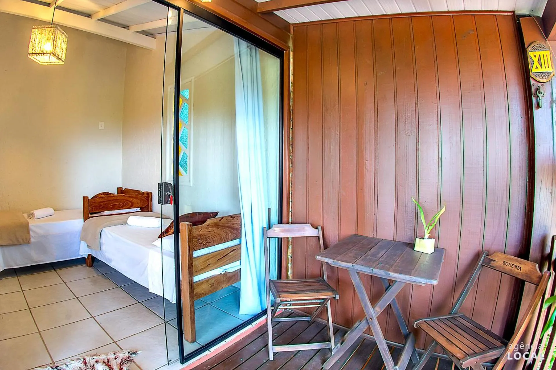 Patio, Bed in Pousada Rosa