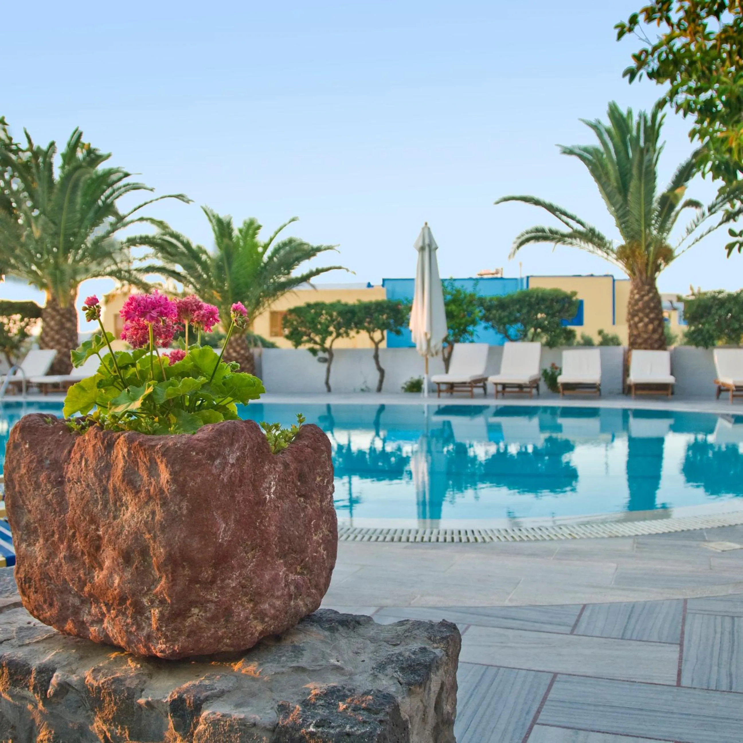 Pool view in Makarios Hotel