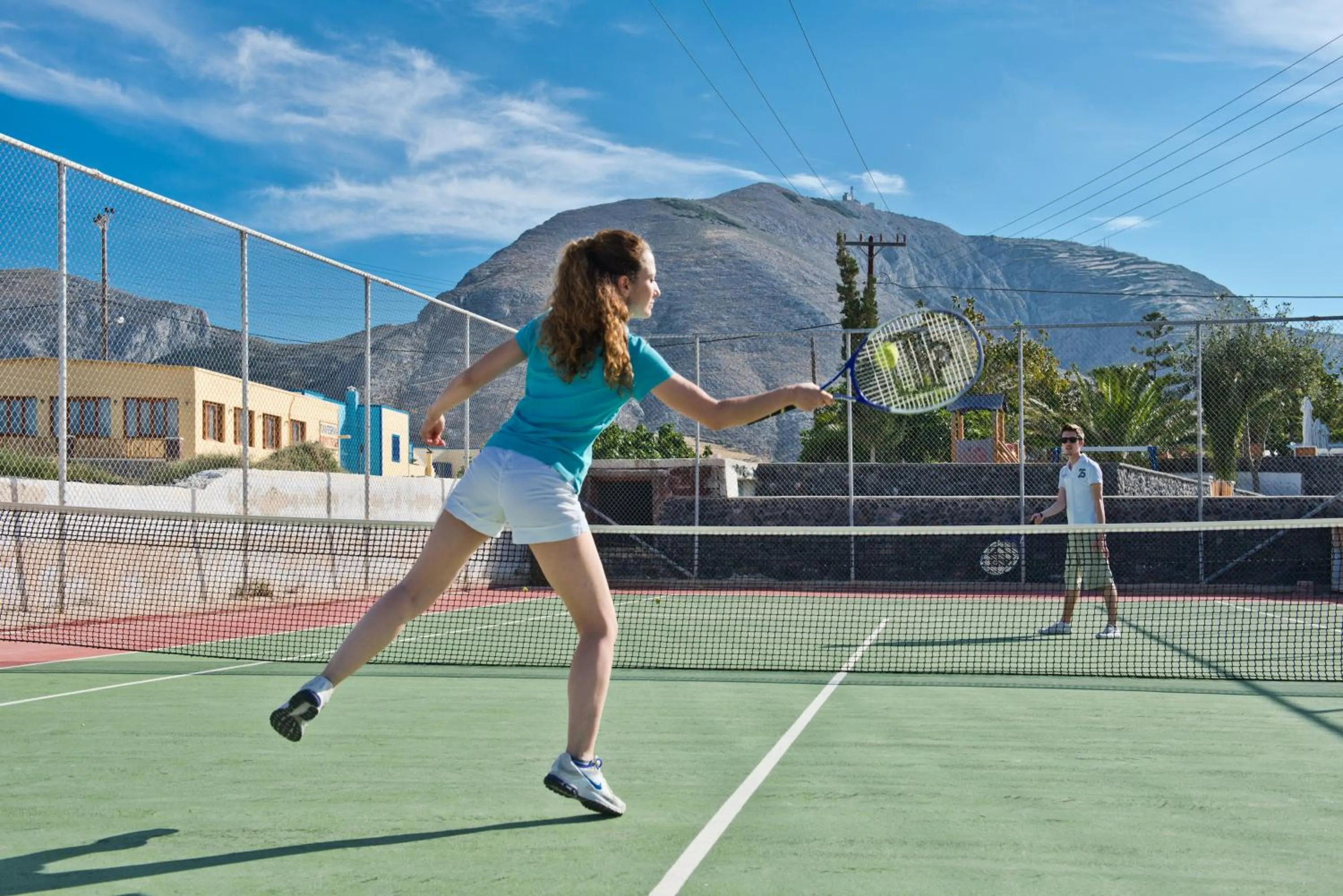 Tennis court in Makarios Hotel