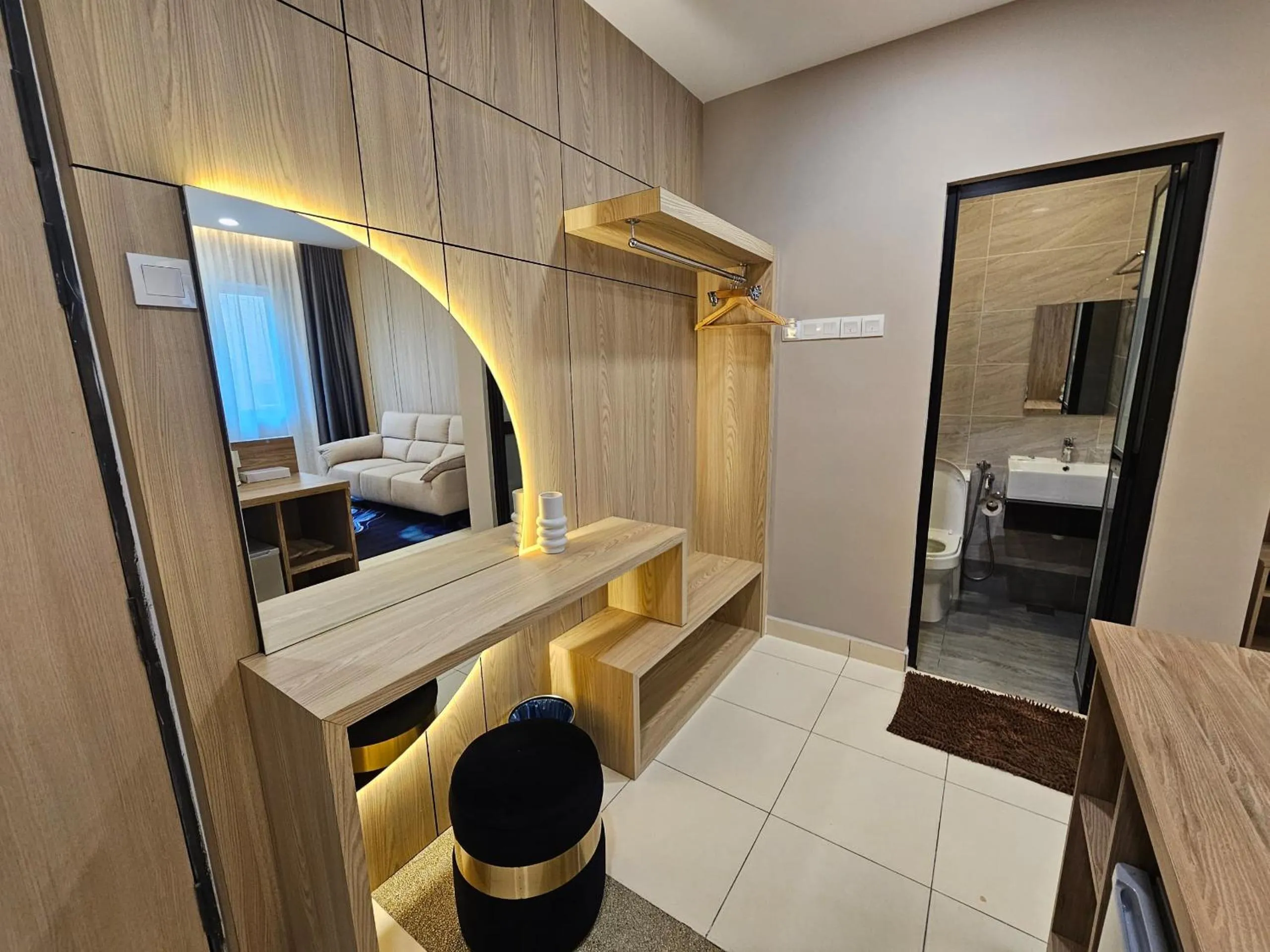 Bathroom, Bed in Hotel Golden View Nilai