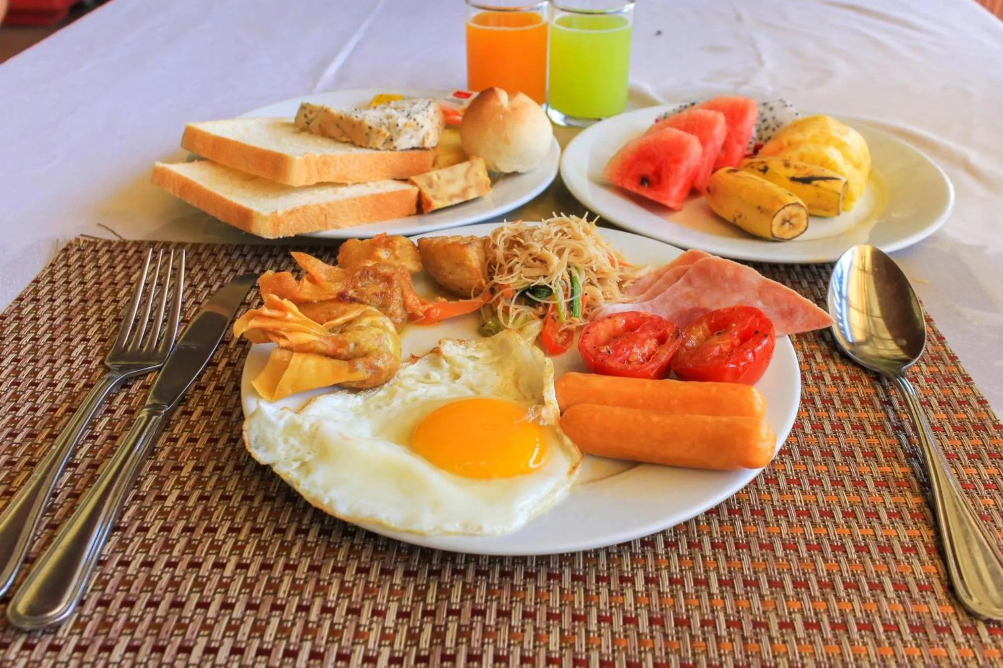 American breakfast in Cheathata CTS Hotel Siem Reap
