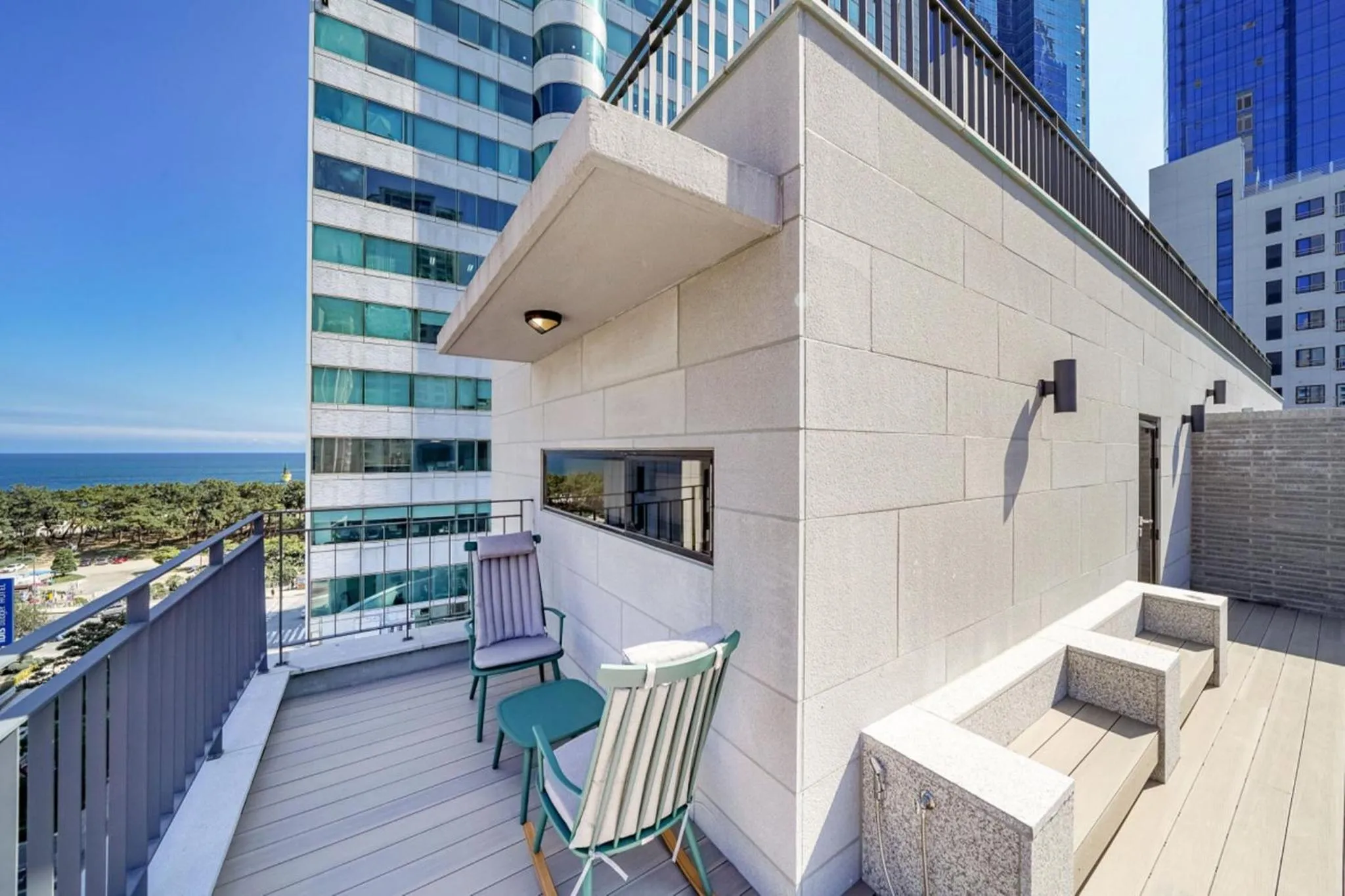 Balcony/Terrace in Haeundae The Van Hotel