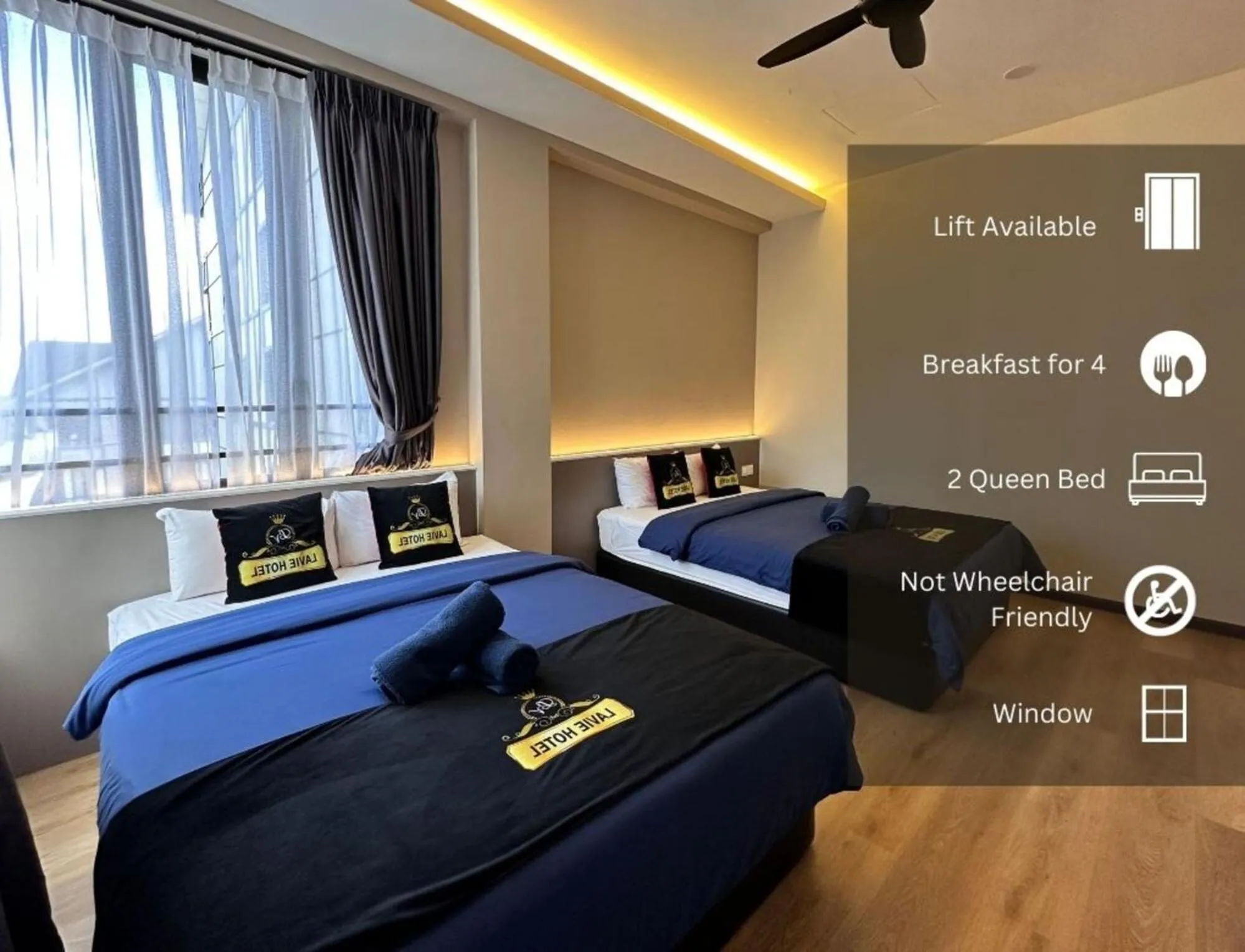 Bed in Hotel Lavie at Centrum