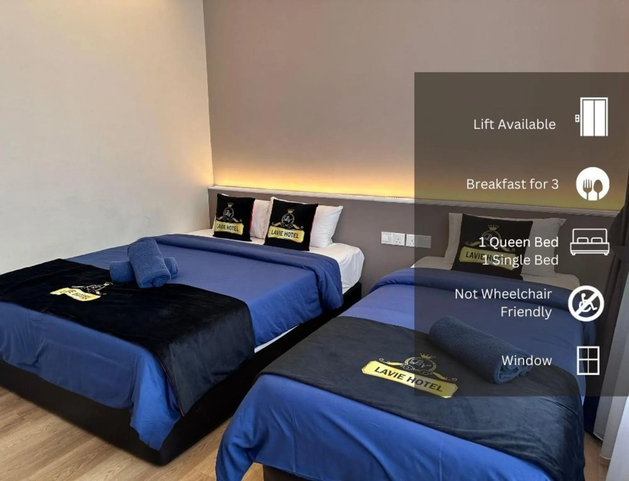 Bed in Hotel Lavie at Centrum