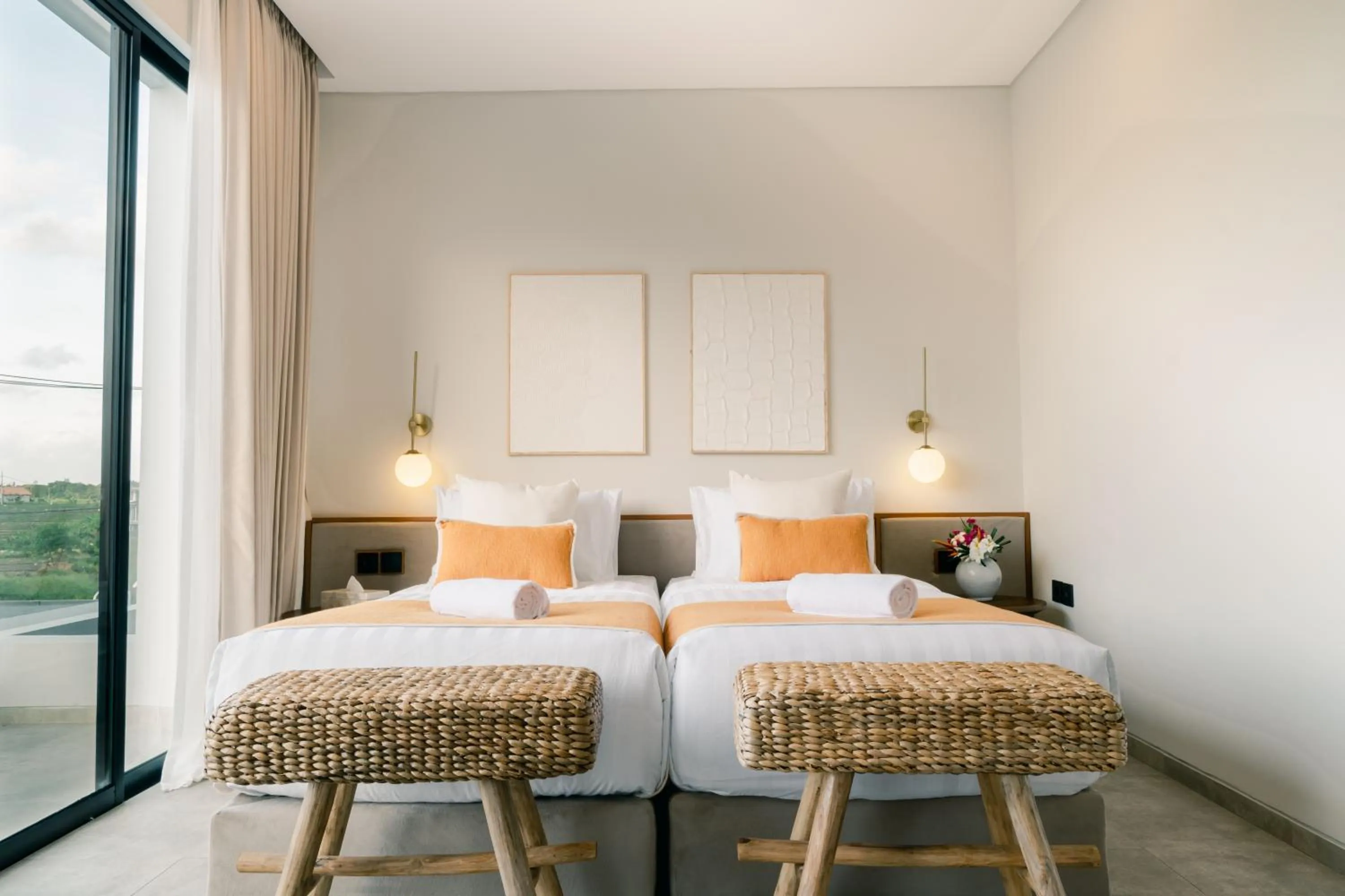 Bed in The Menuai Bali Villas Canggu