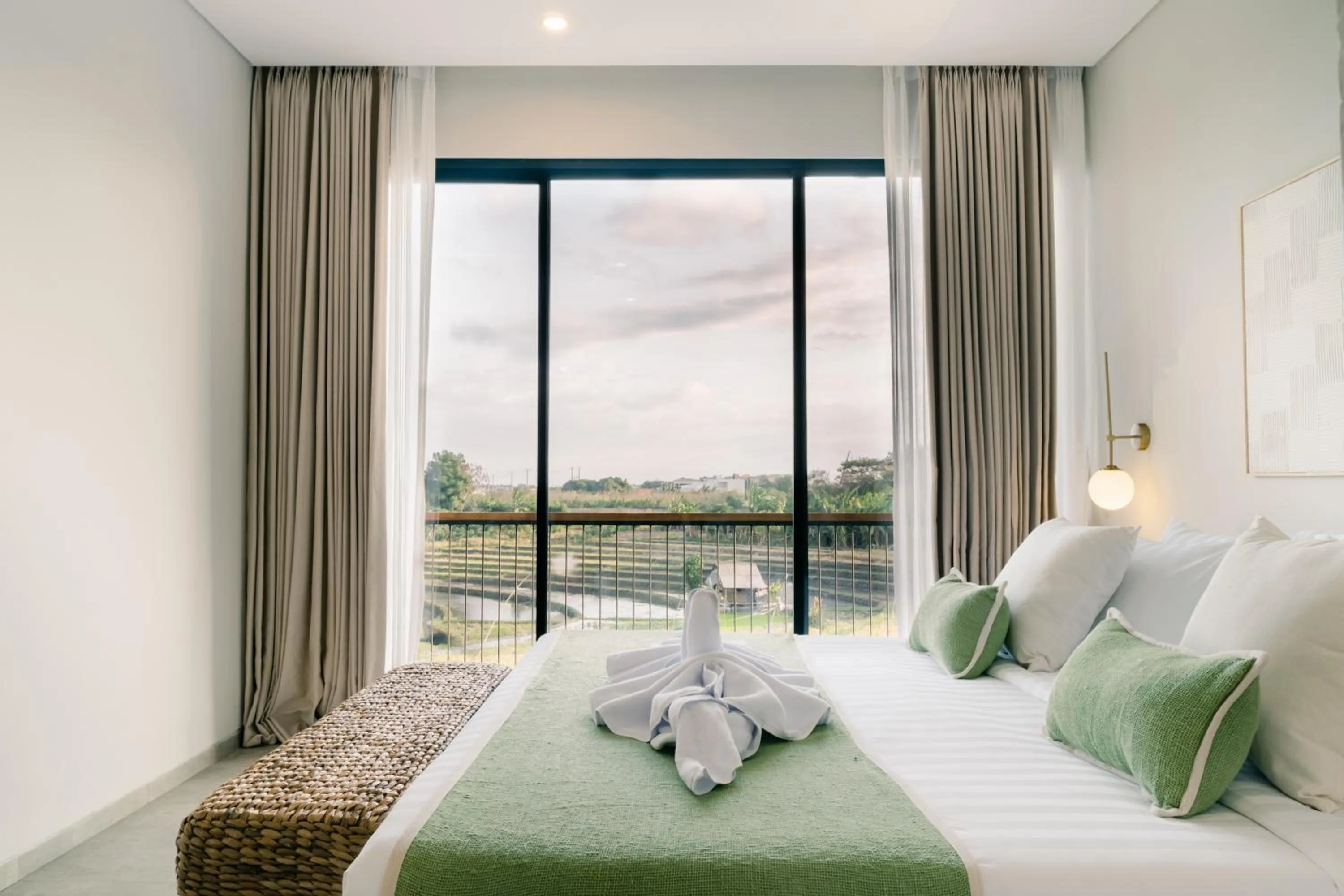 Bedroom, Bed in The Menuai Bali Villas Canggu