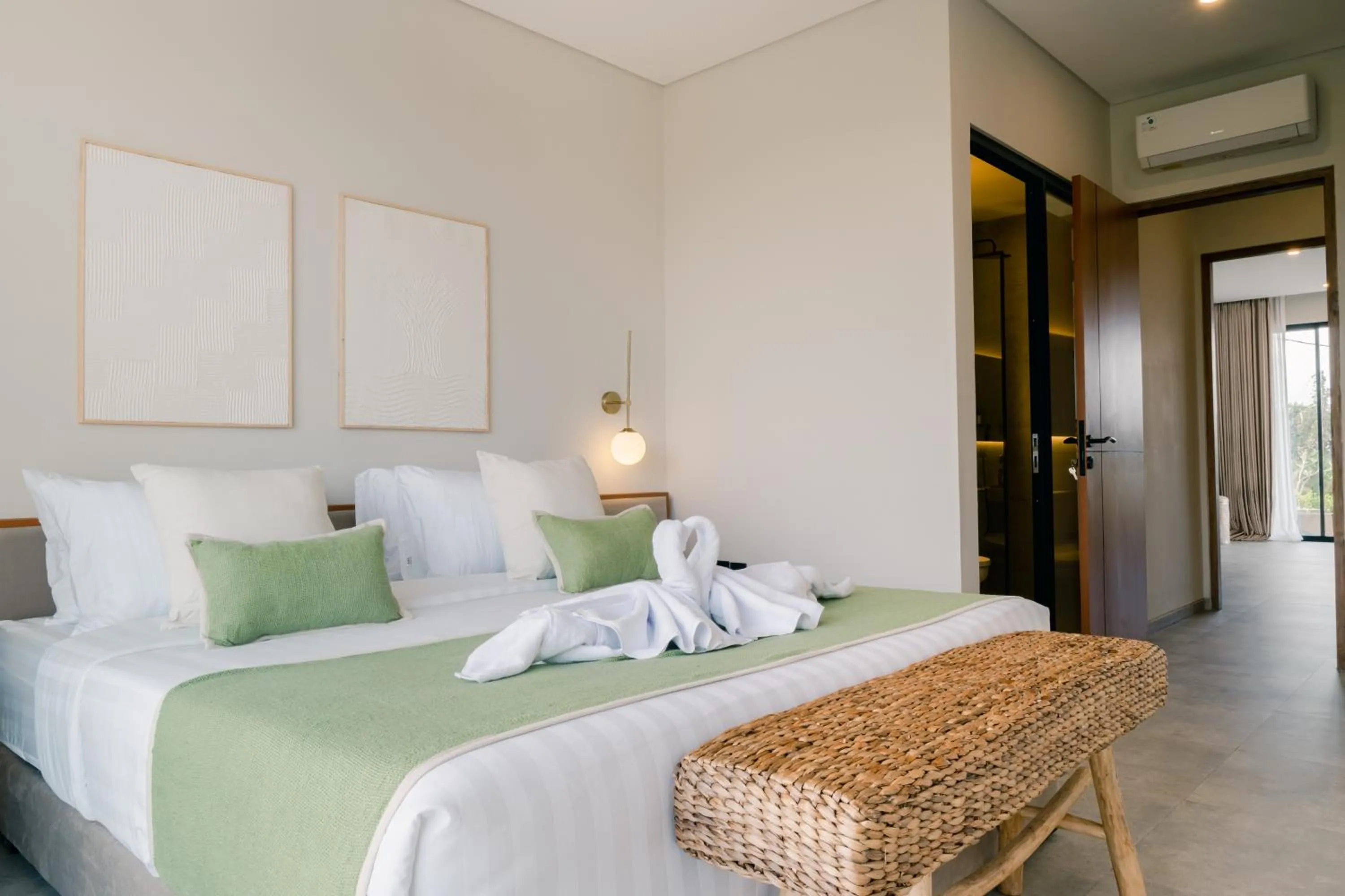 Bedroom, Bed in The Menuai Bali Villas Canggu