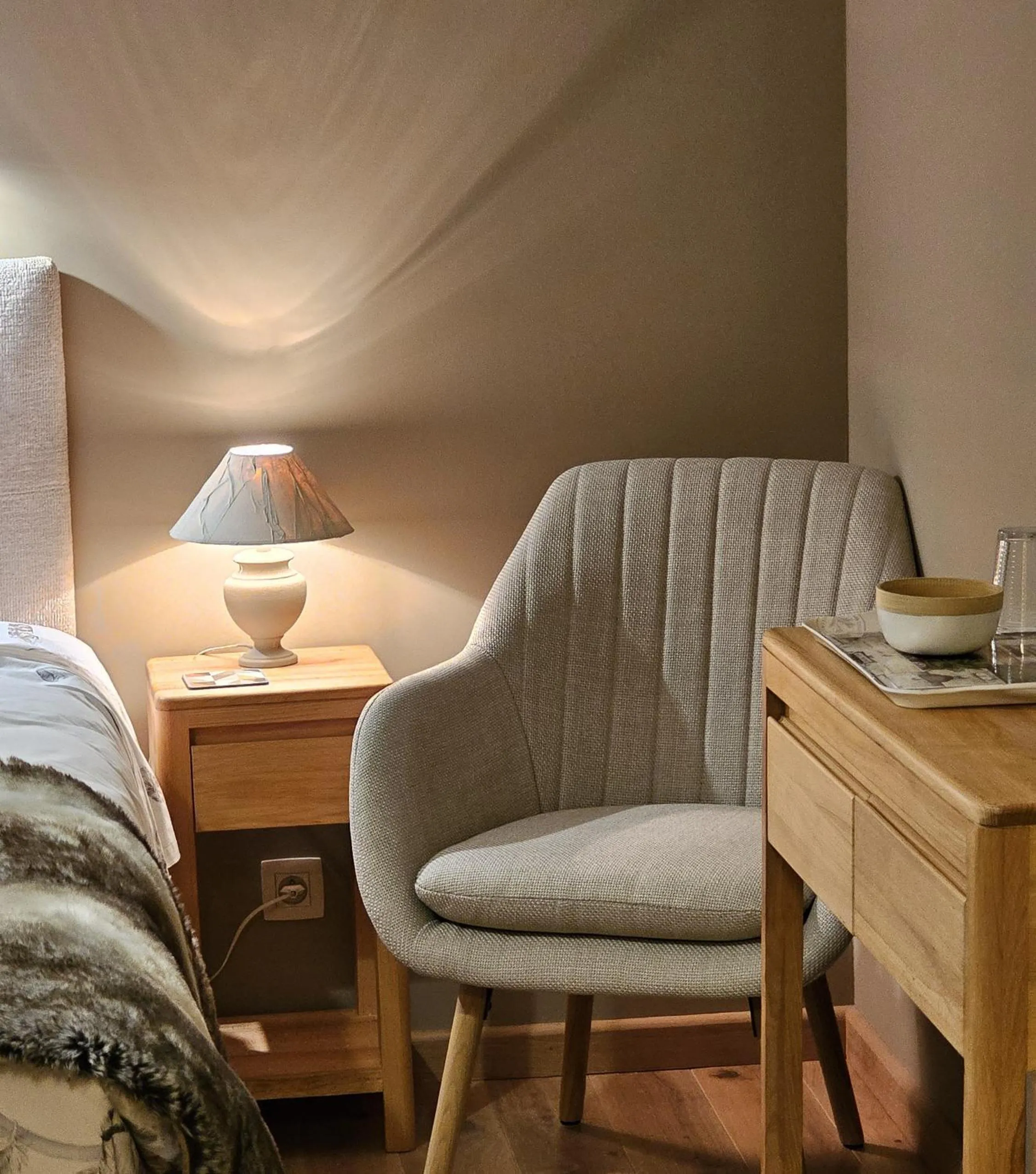 Bedroom, Bed in B&B La Chabetaine