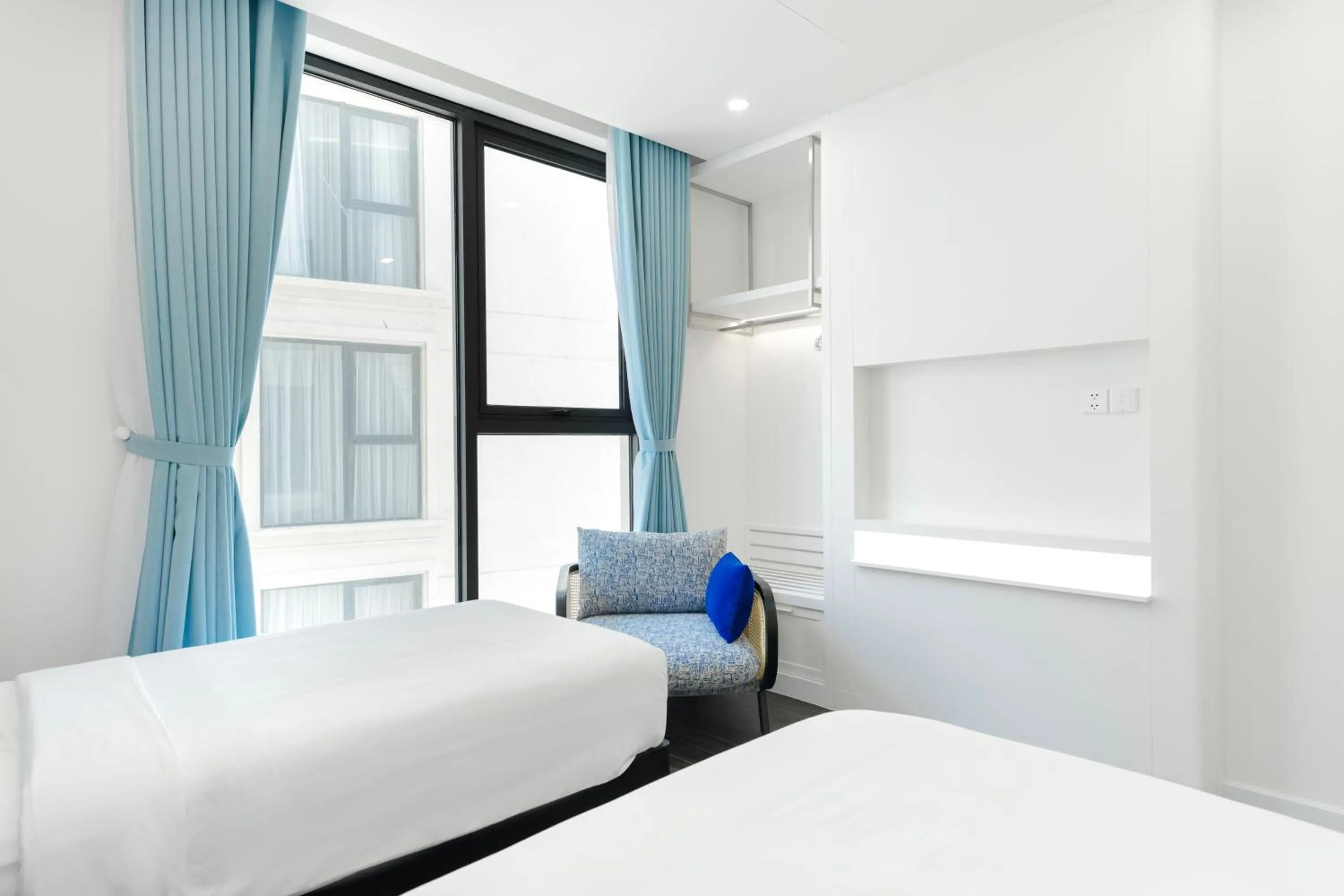 Bedroom, Bed in Elyday Apartment Hillside Phu Quoc - Sea & Firework view