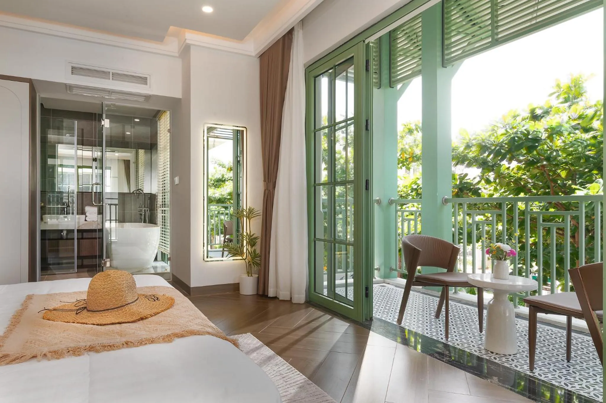 Bedroom, Bed in Elyday Apartment Hillside Phu Quoc - Sea & Firework view