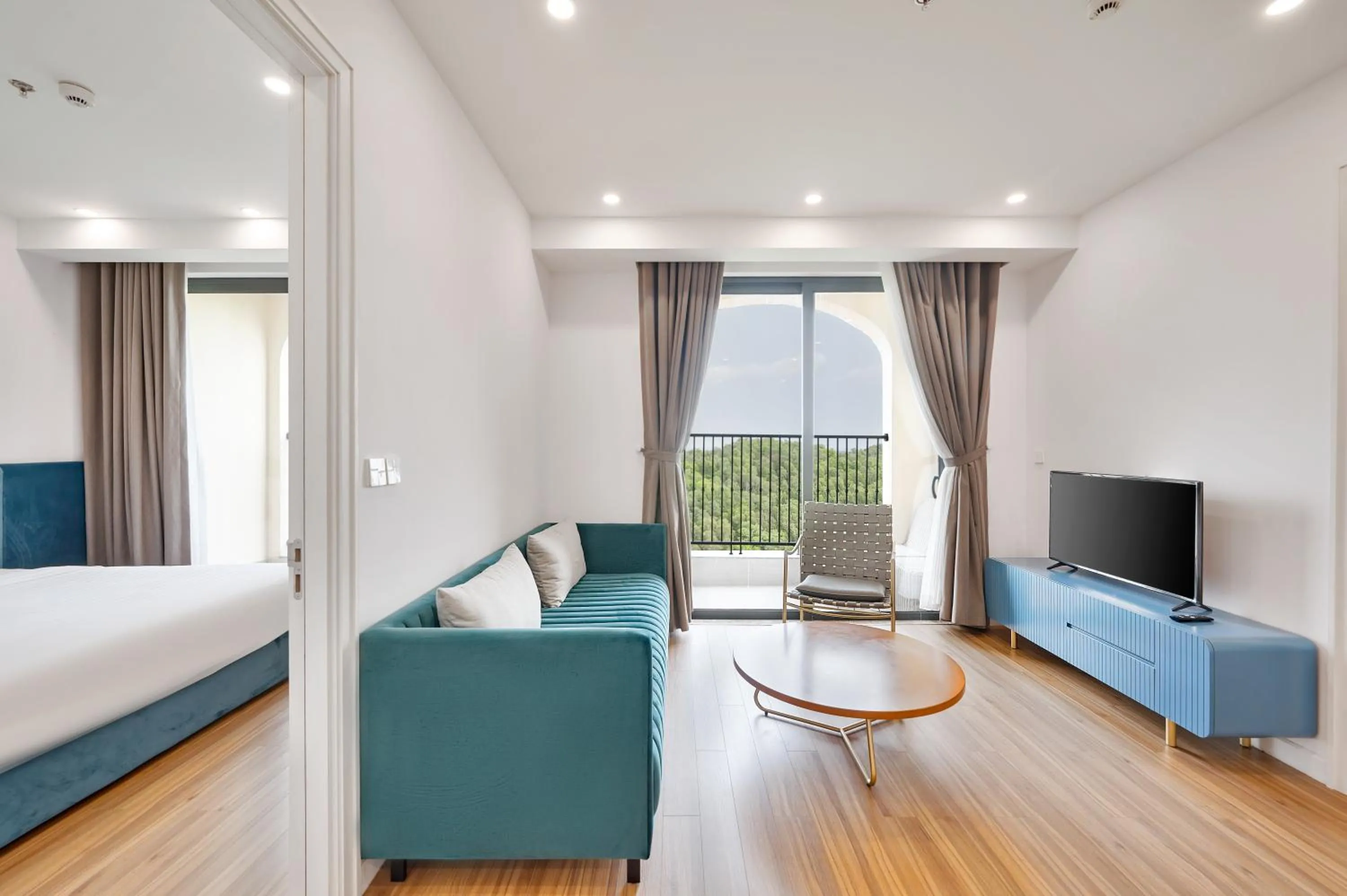 View (from property/room), Bed in Elyday Apartment Hillside Phu Quoc - Sea & Firework view