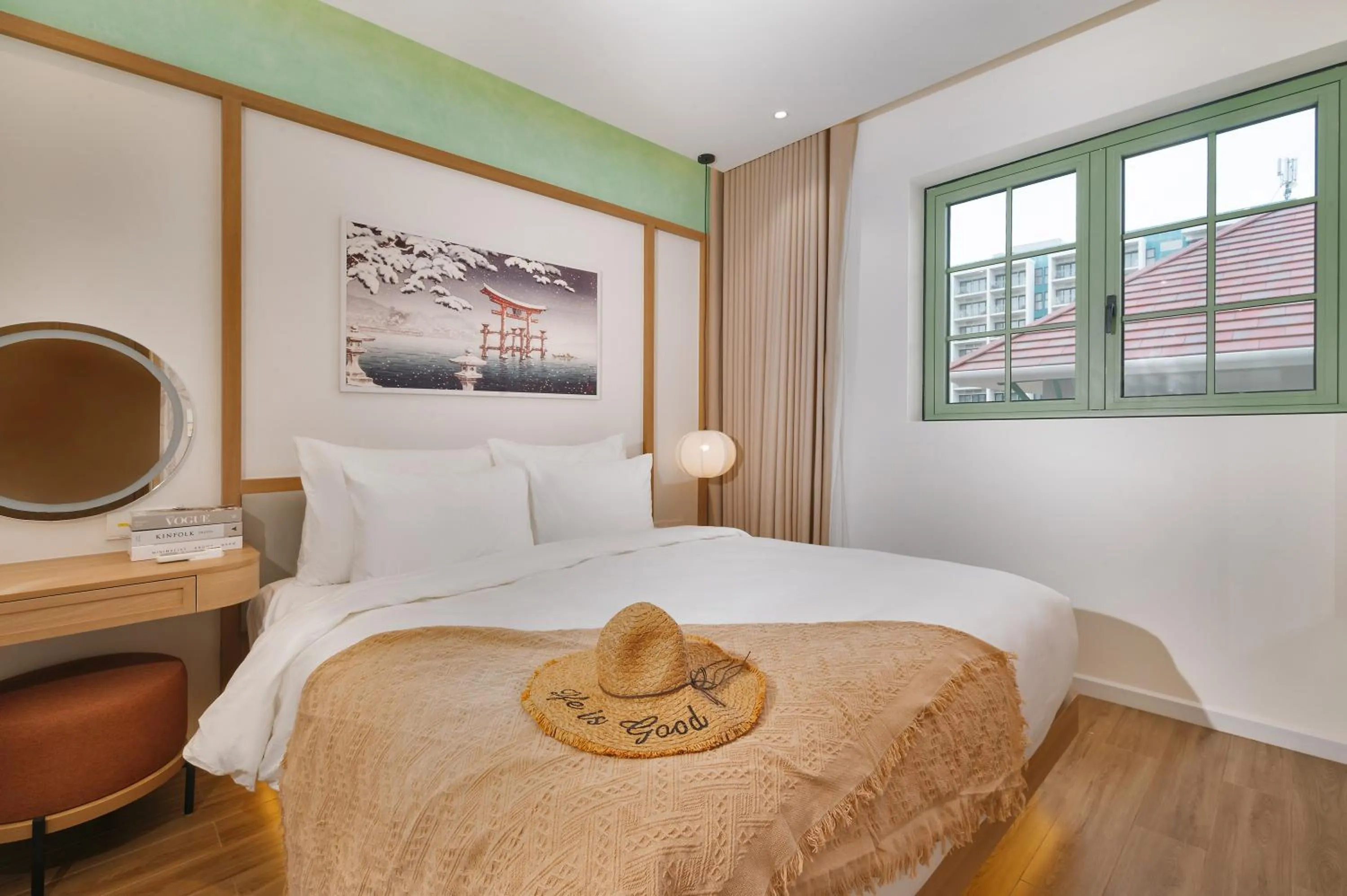 Bedroom, Bed in Elyday Apartment Hillside Phu Quoc - Sea & Firework view