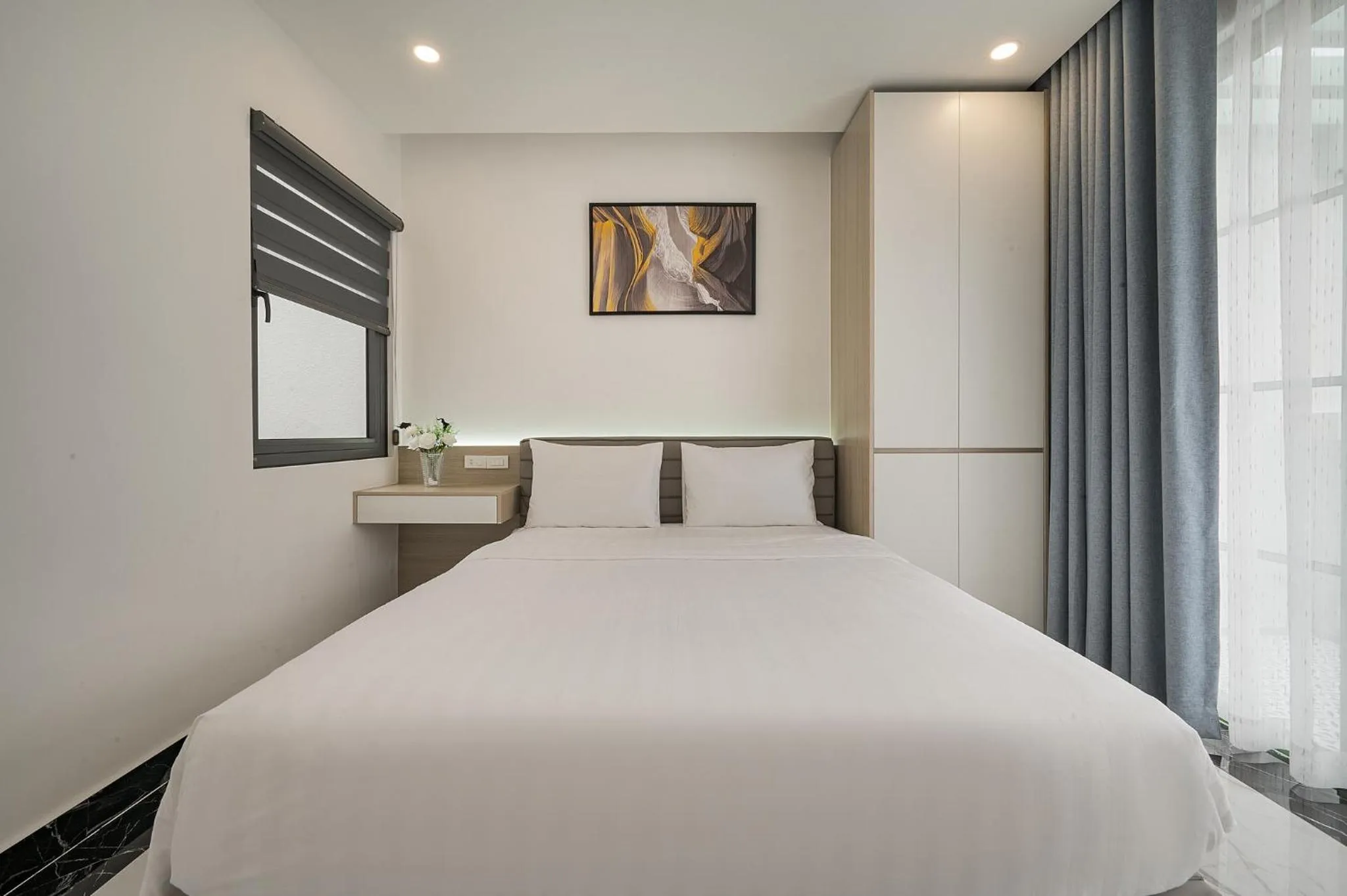 Bed in Elyday Apartment Hillside Phu Quoc - Sea & Firework view