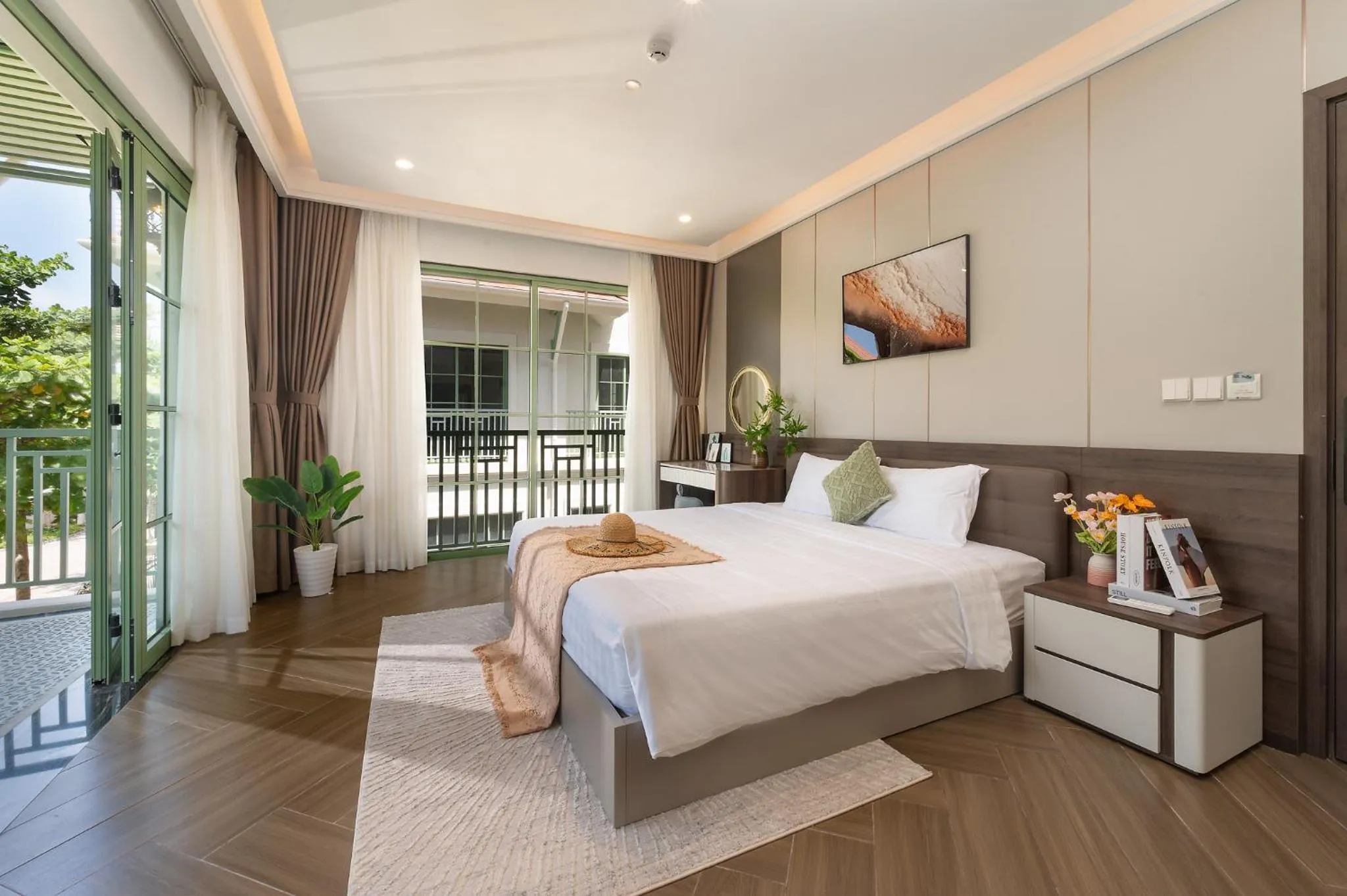 View (from property/room), Bed in Elyday Apartment Hillside Phu Quoc - Sea & Firework view