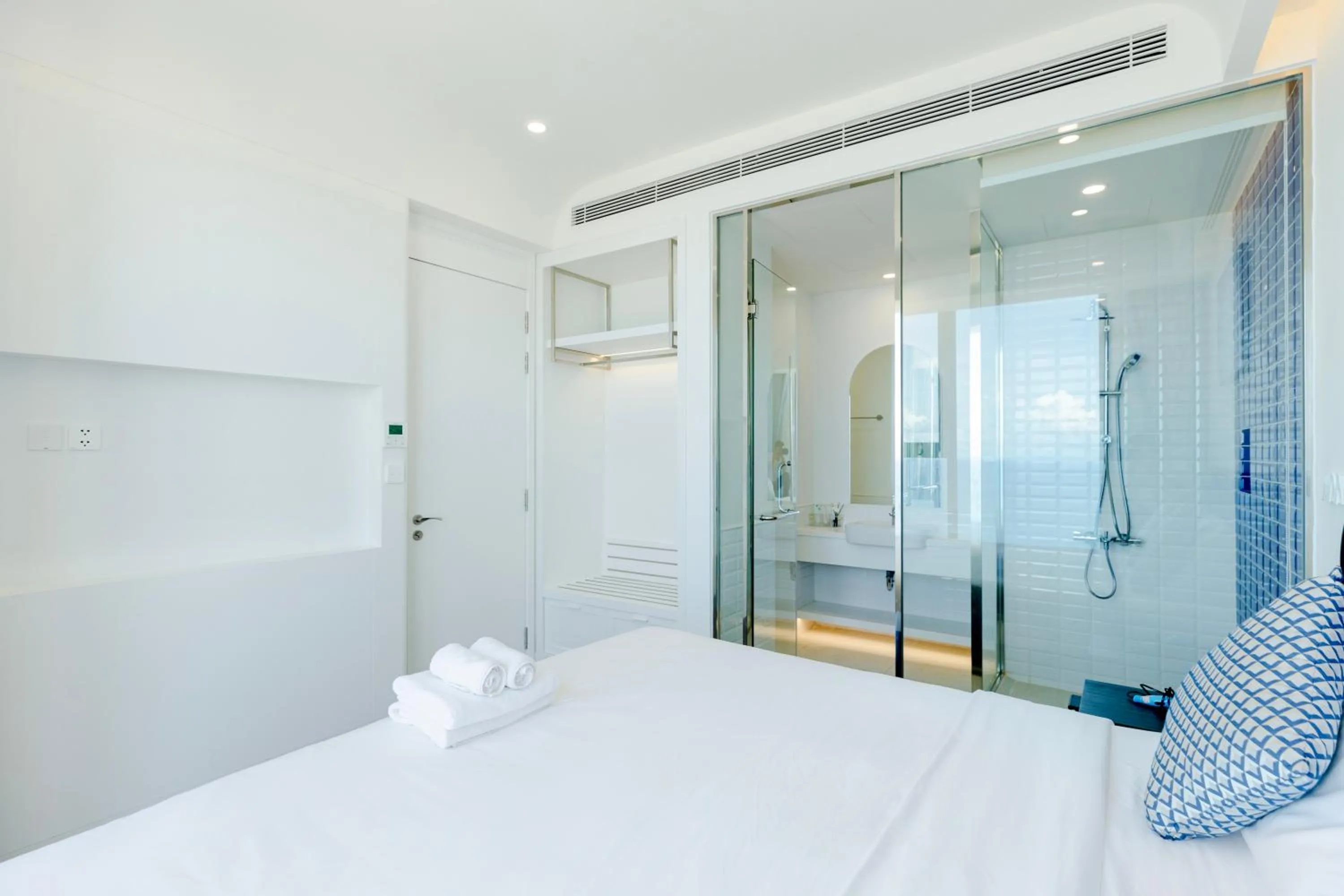 Bathroom, Bed in Elyday Apartment Hillside Phu Quoc - Sea & Firework view