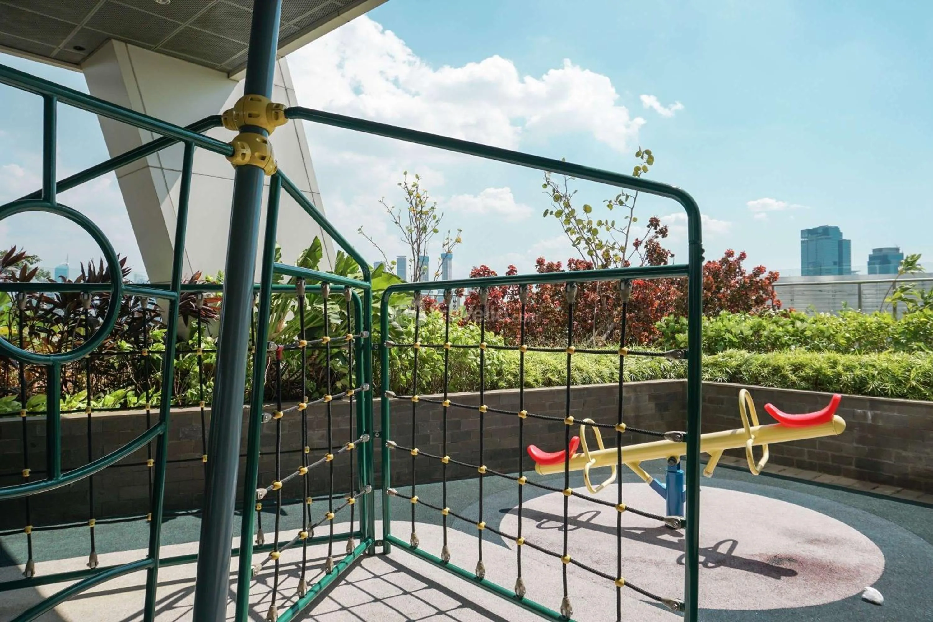 Bed in Good Choice and Elegant Studio Menteng Park Apartment By Travelio