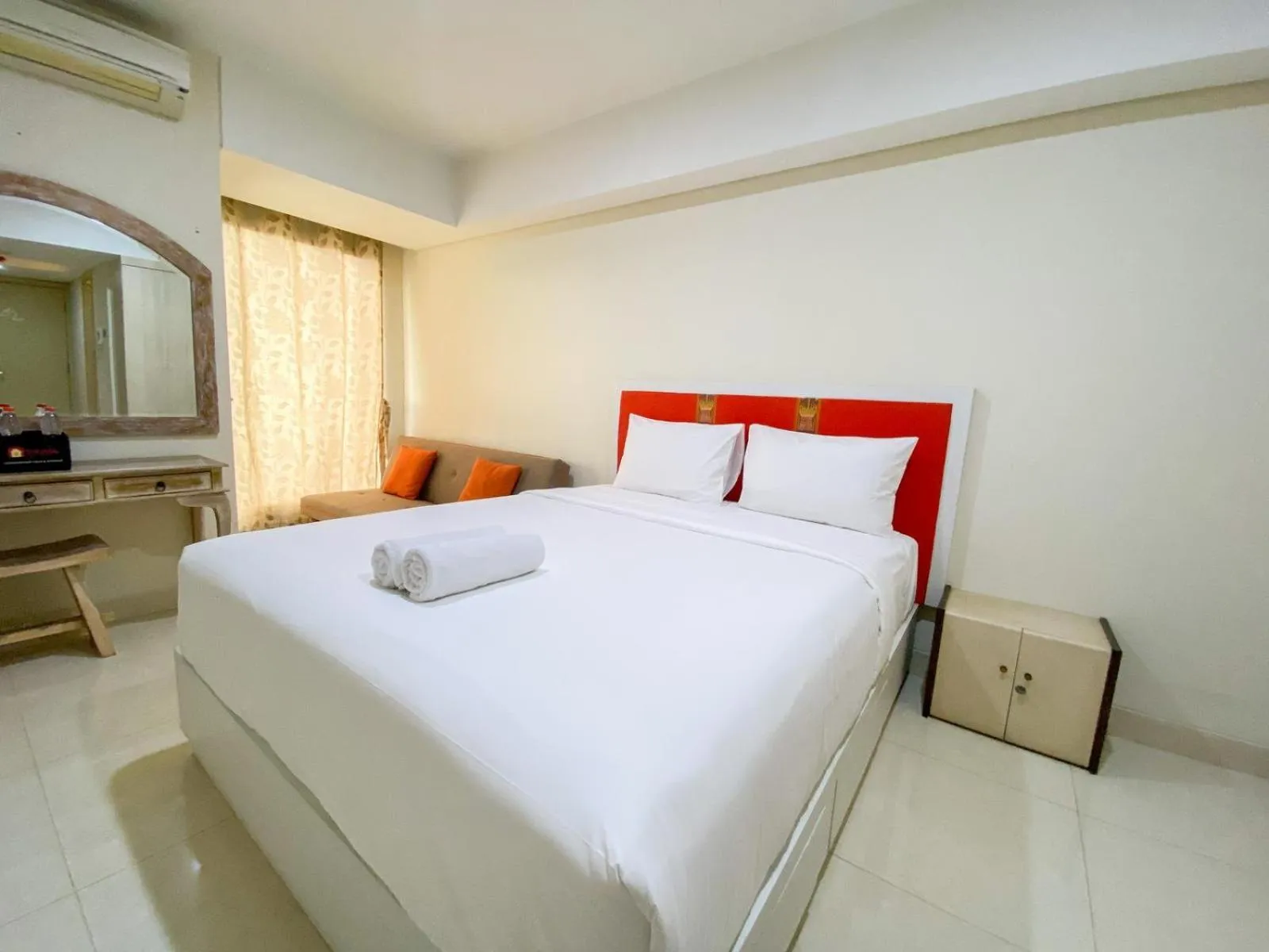 Bed in Good Deal Studio Apartment at Warhol (W/R) Residences By Travelio
