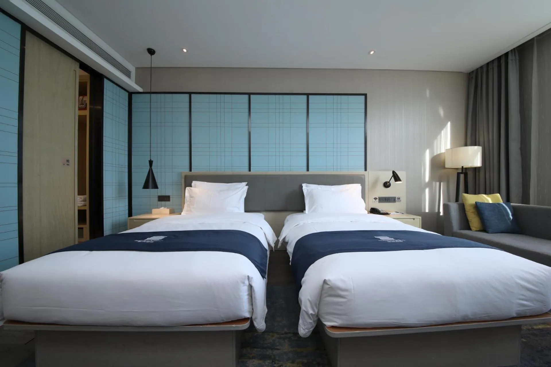 Bed in Echarm Hotel Wuhan Jianghan Road Walking Street