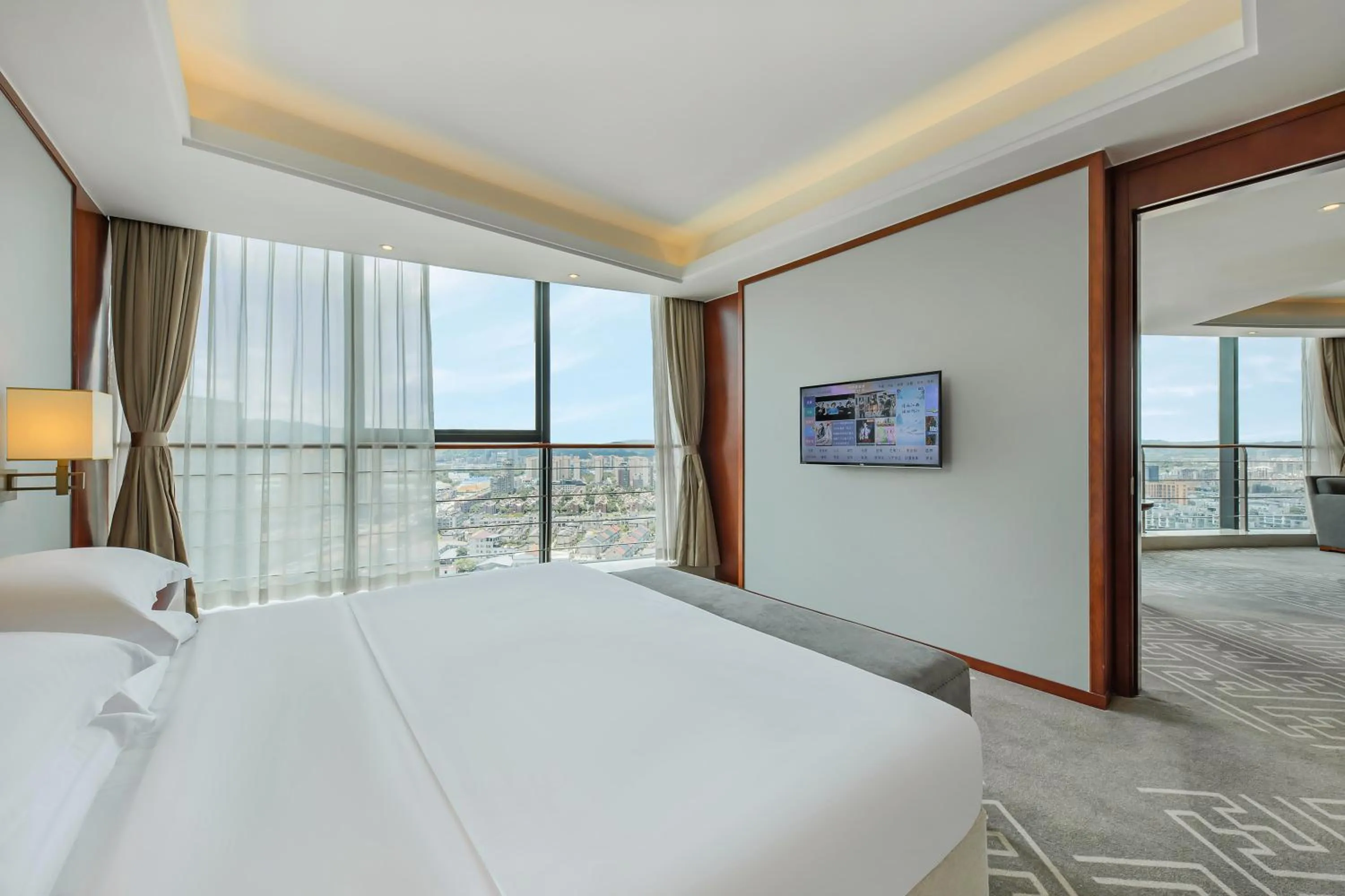 Bedroom, Bed in Courtyard by Marriott Anji-Beside Zhebei Mall and Jiuzhou Mall,Live in downtown