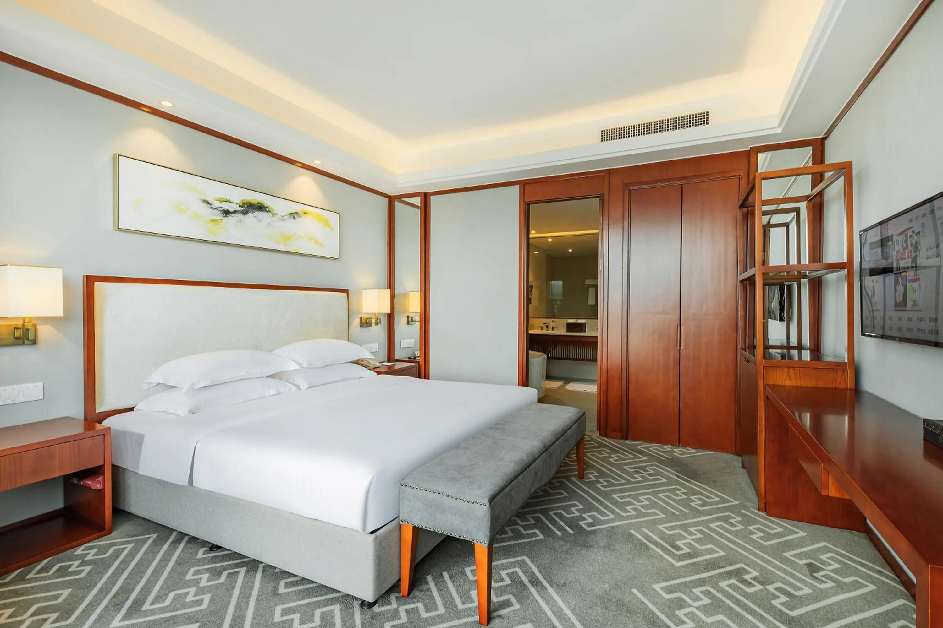 Bedroom, Bed in Courtyard by Marriott Anji-Beside Zhebei Mall and Jiuzhou Mall,Live in downtown