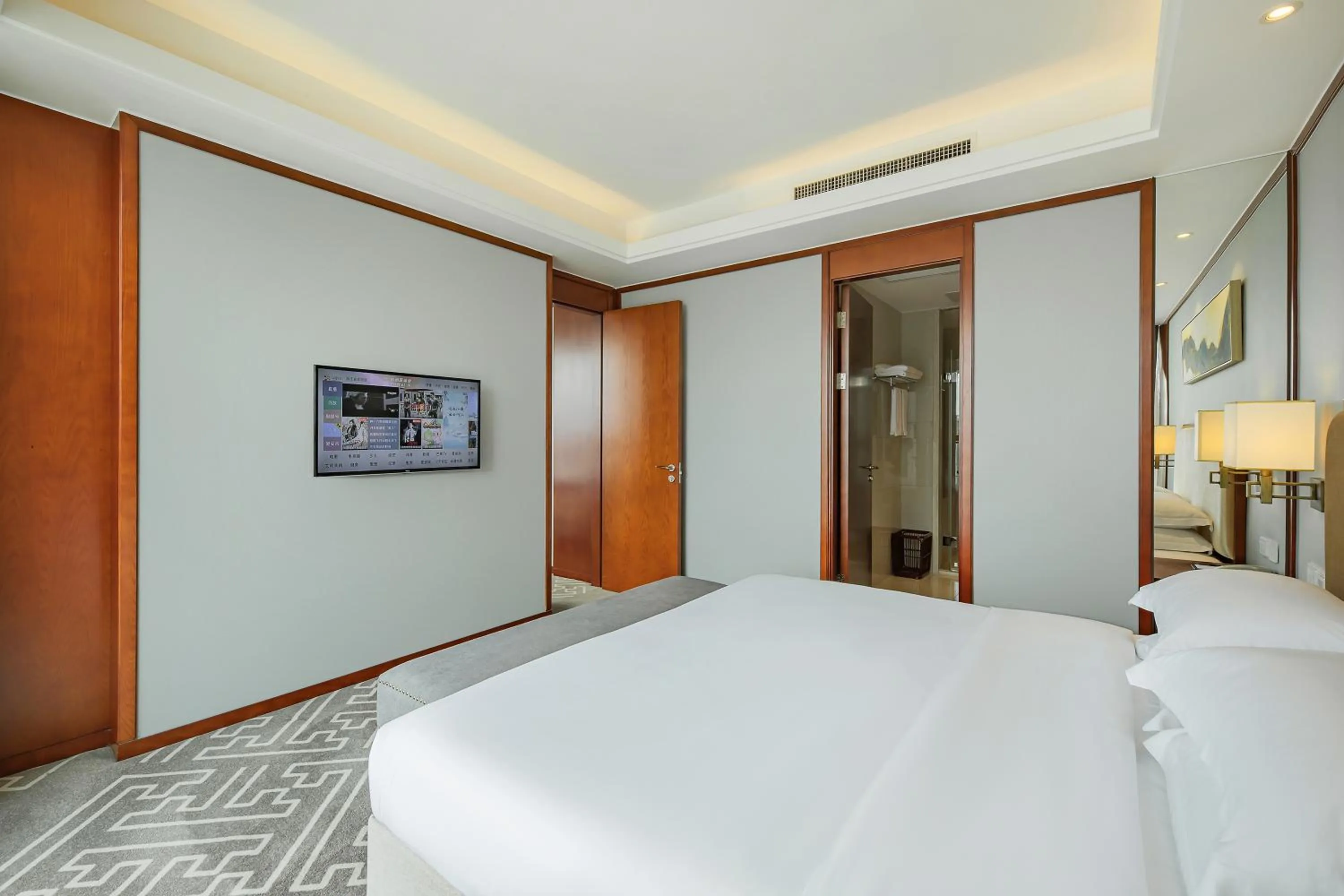 Bedroom, Bed in Courtyard by Marriott Anji-Beside Zhebei Mall and Jiuzhou Mall,Live in downtown