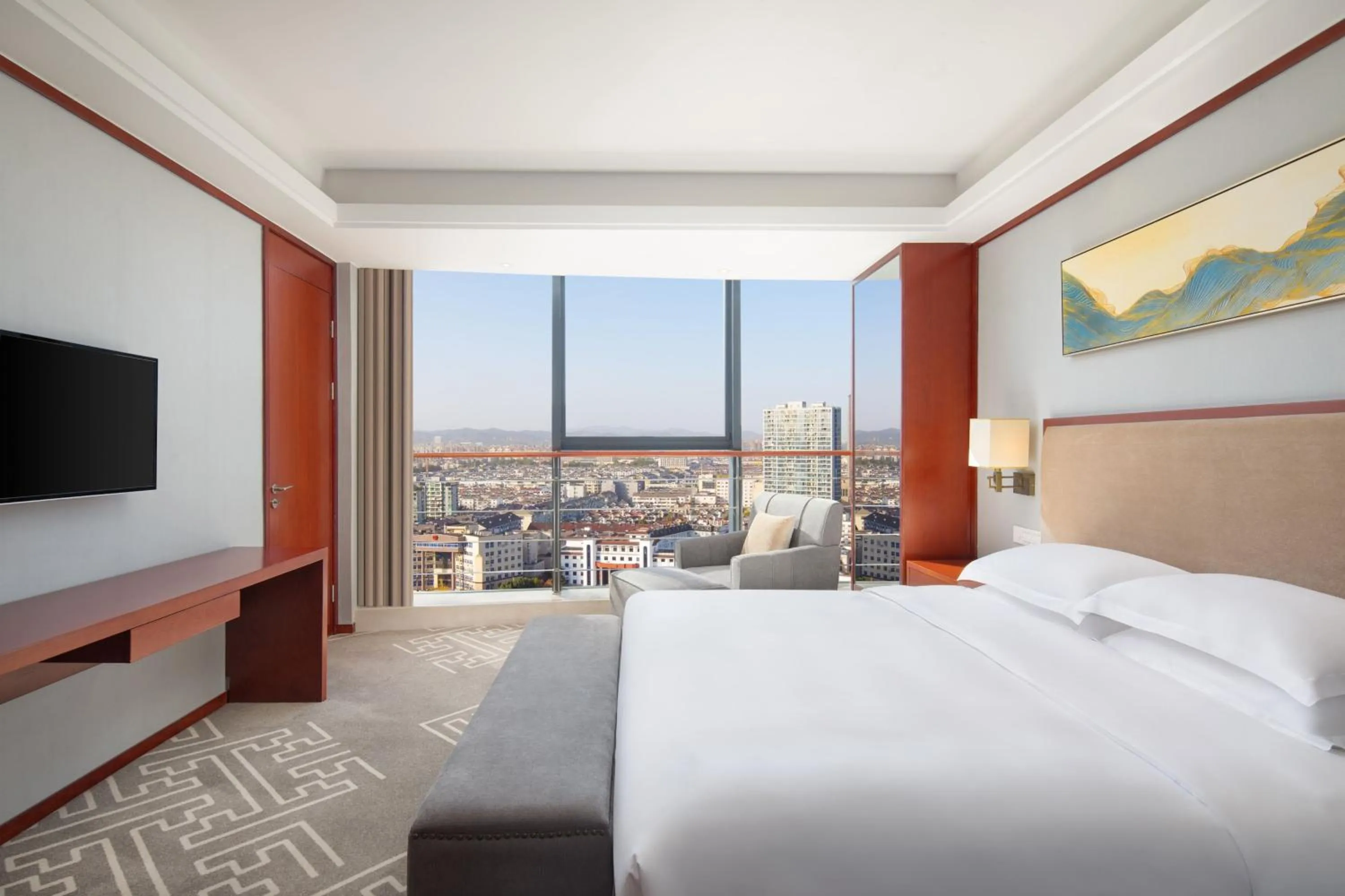 Bedroom, Bed in Courtyard by Marriott Anji-Beside Zhebei Mall and Jiuzhou Mall,Live in downtown