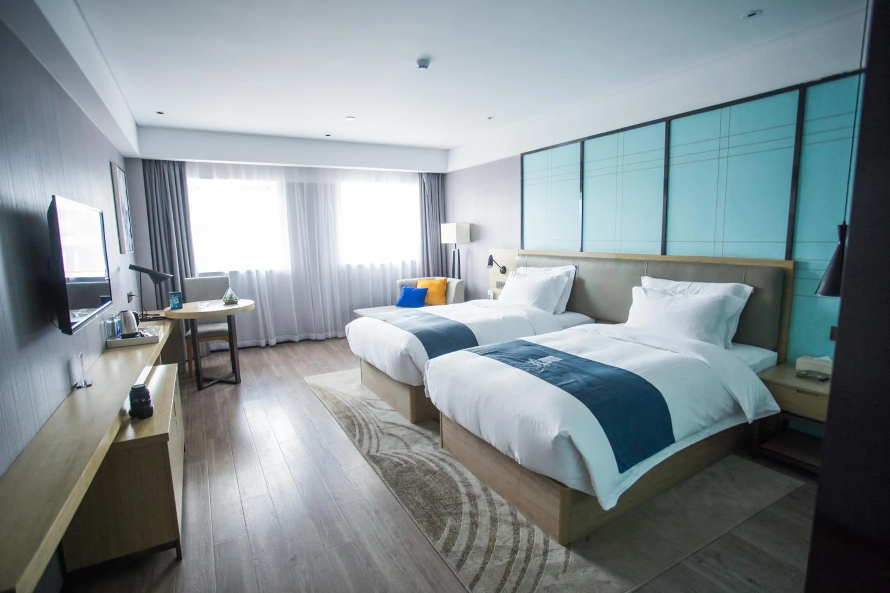 Bed in Echarm Hotel - Jingmen Yintai City Jingchu Institute of Technology