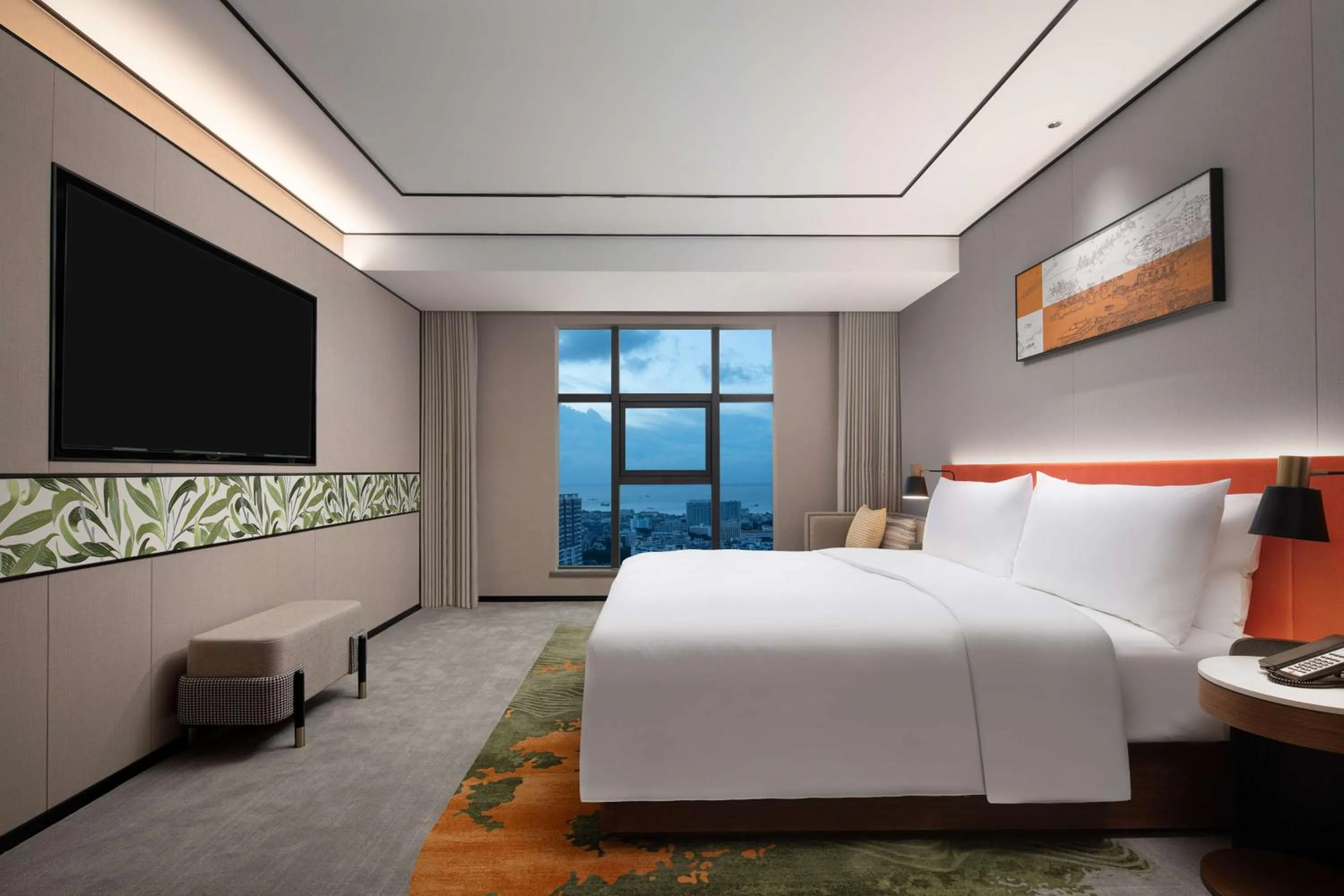 Bed in Hilton Garden Inn Beihai Jiafu