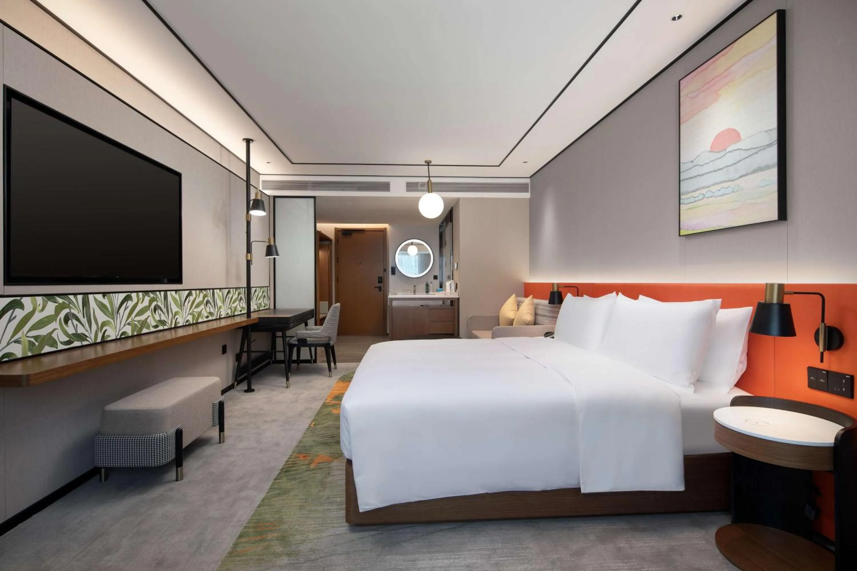 Bed in Hilton Garden Inn Beihai Jiafu
