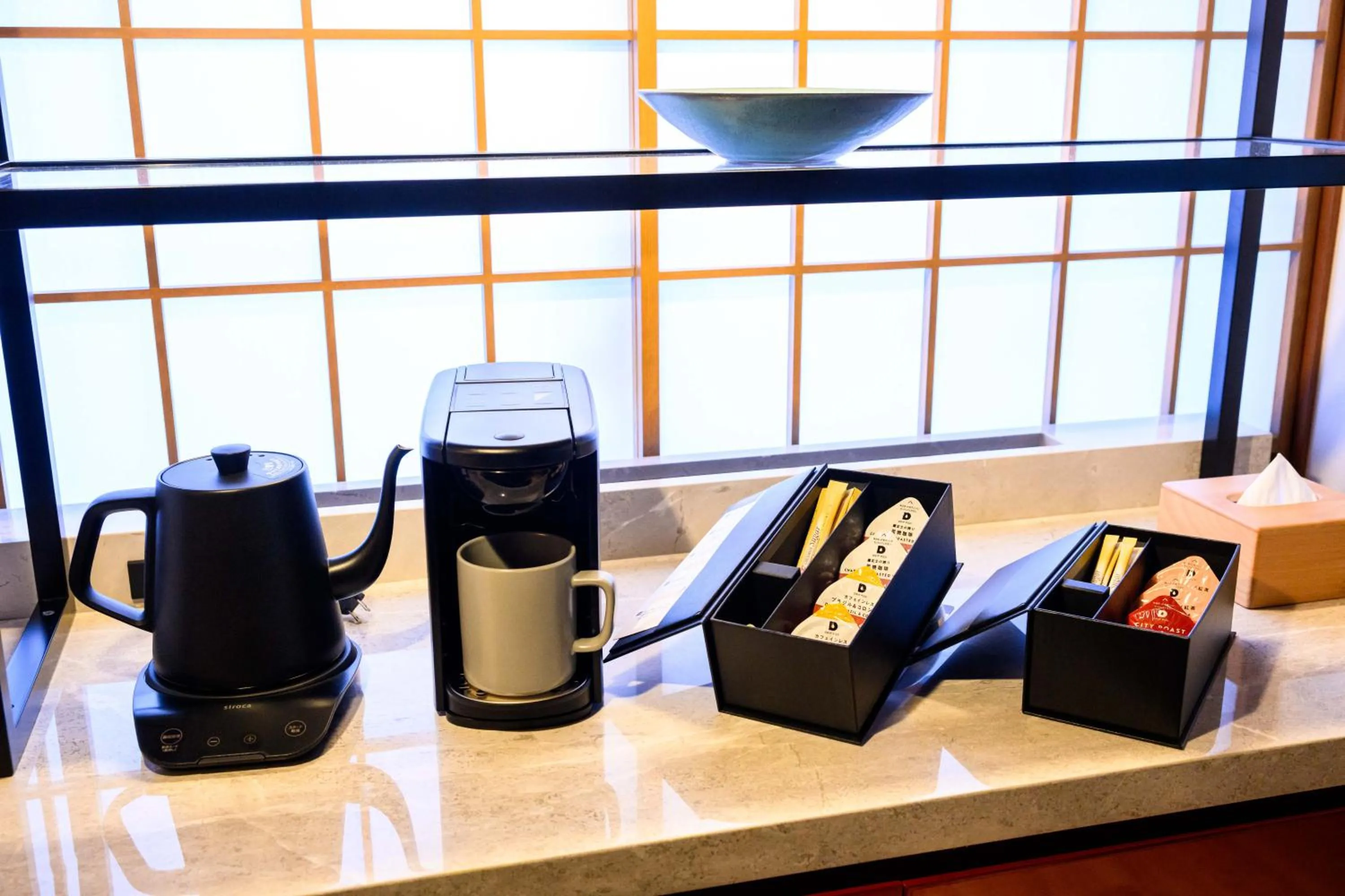 Coffee/tea facilities in Sansuikan Kawayu Midoriya