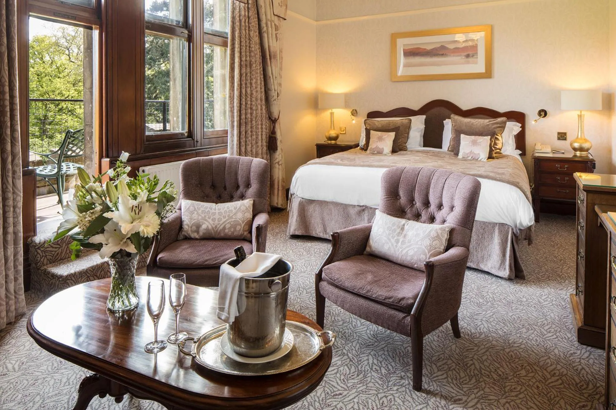 Bed in Armathwaite Hall Hotel & Spa