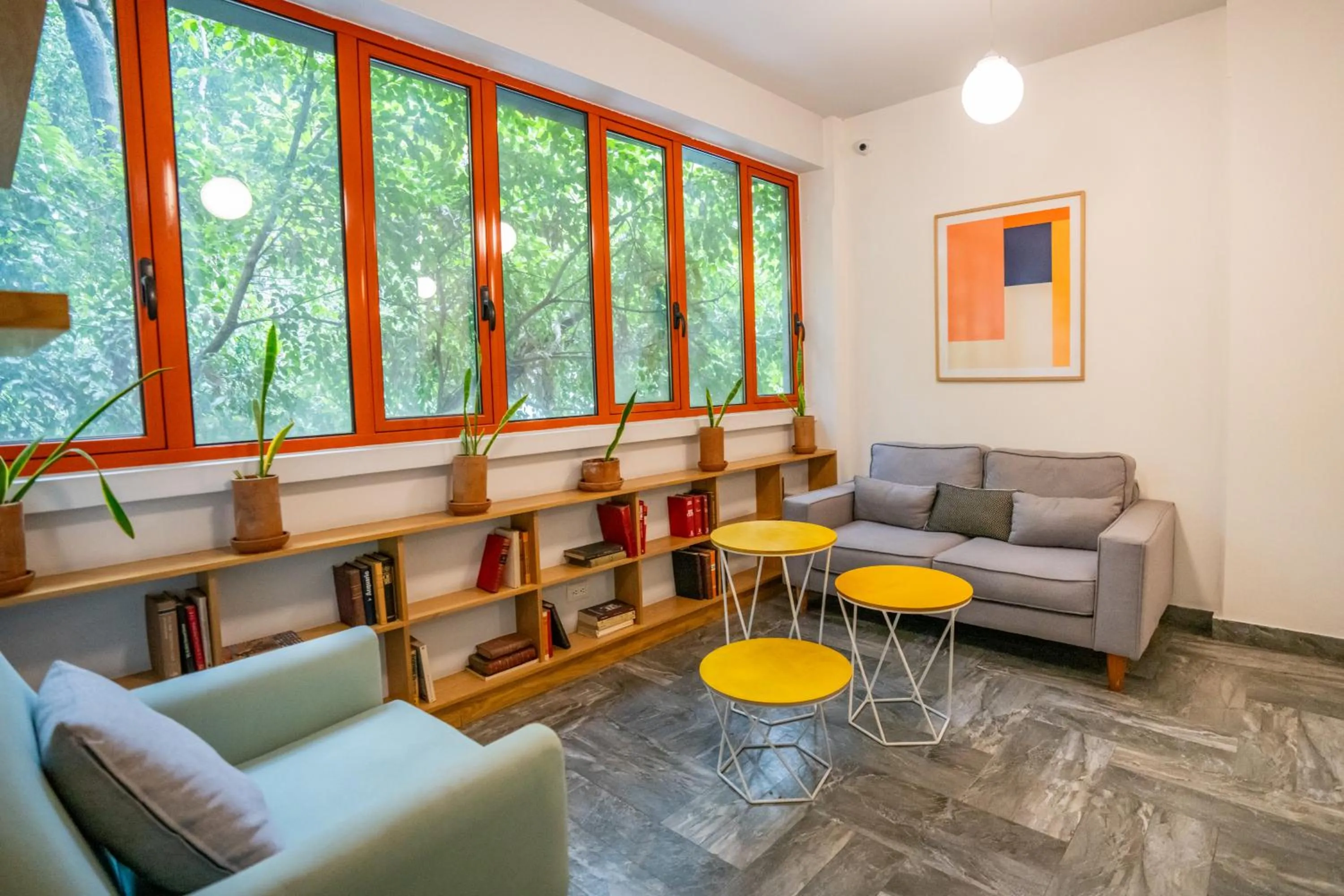 Living room in La Campechana in the heart of Roma and Condesa
