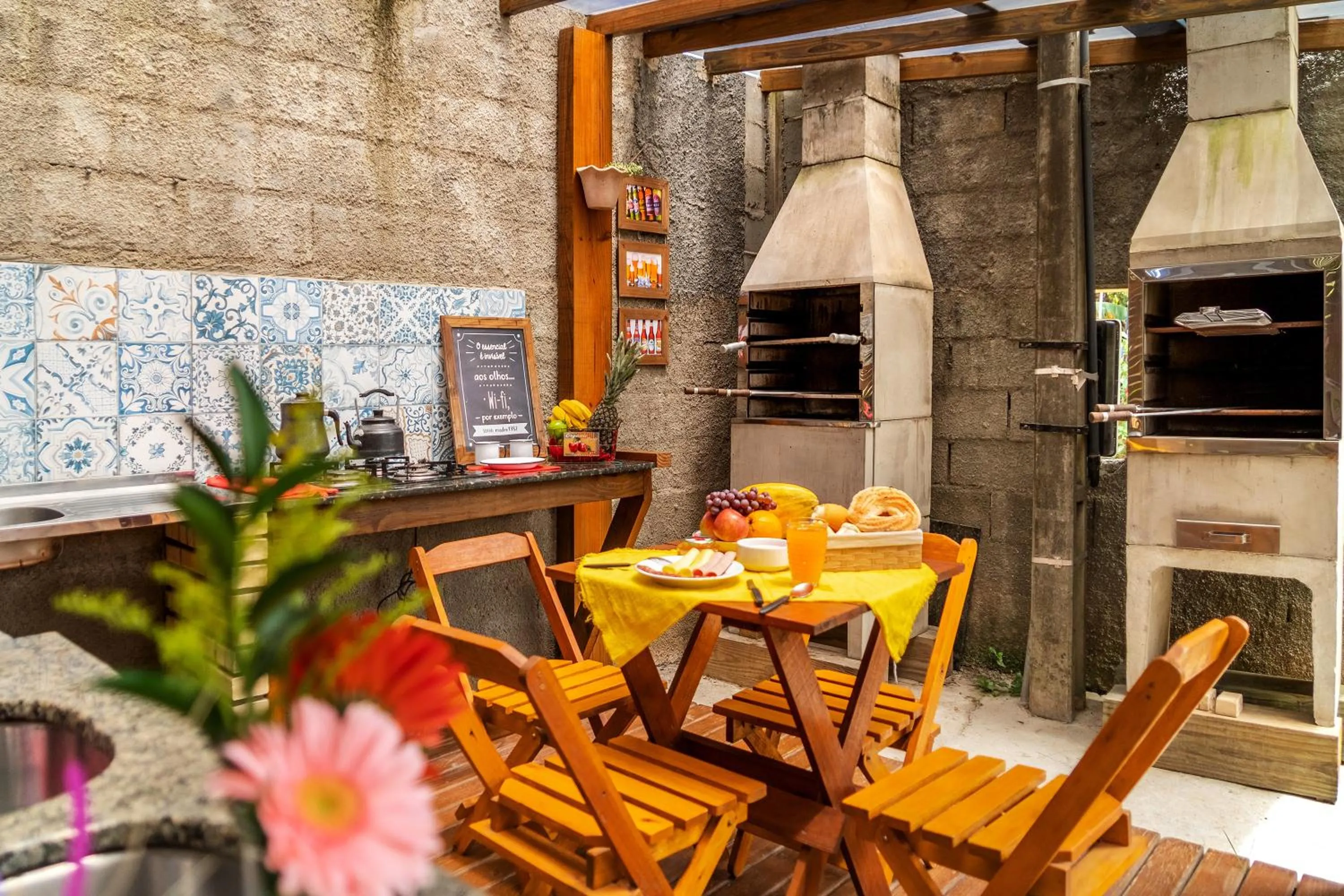 BBQ facilities in Pousada Container Eco Guarda