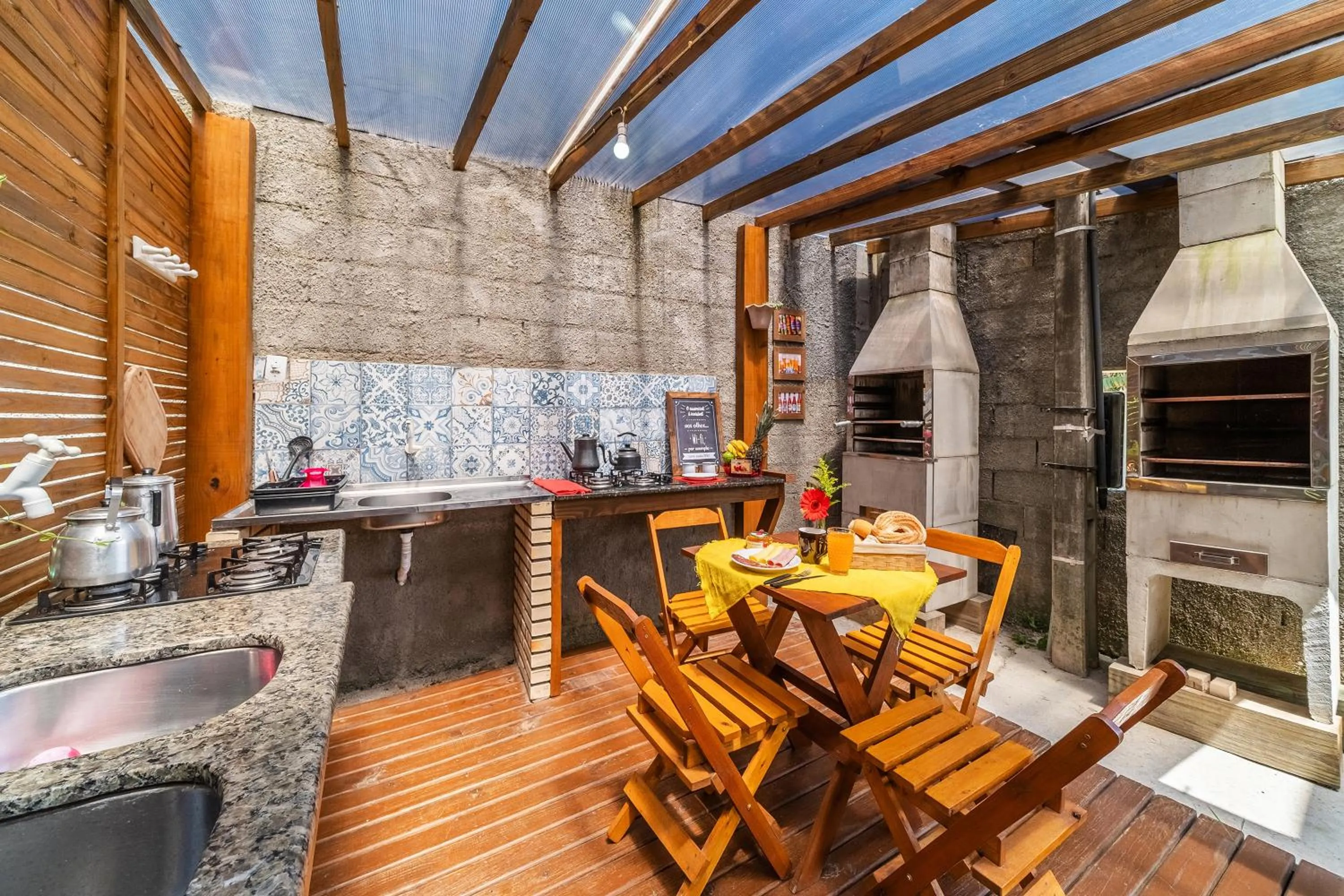 BBQ facilities in Pousada Container Eco Guarda