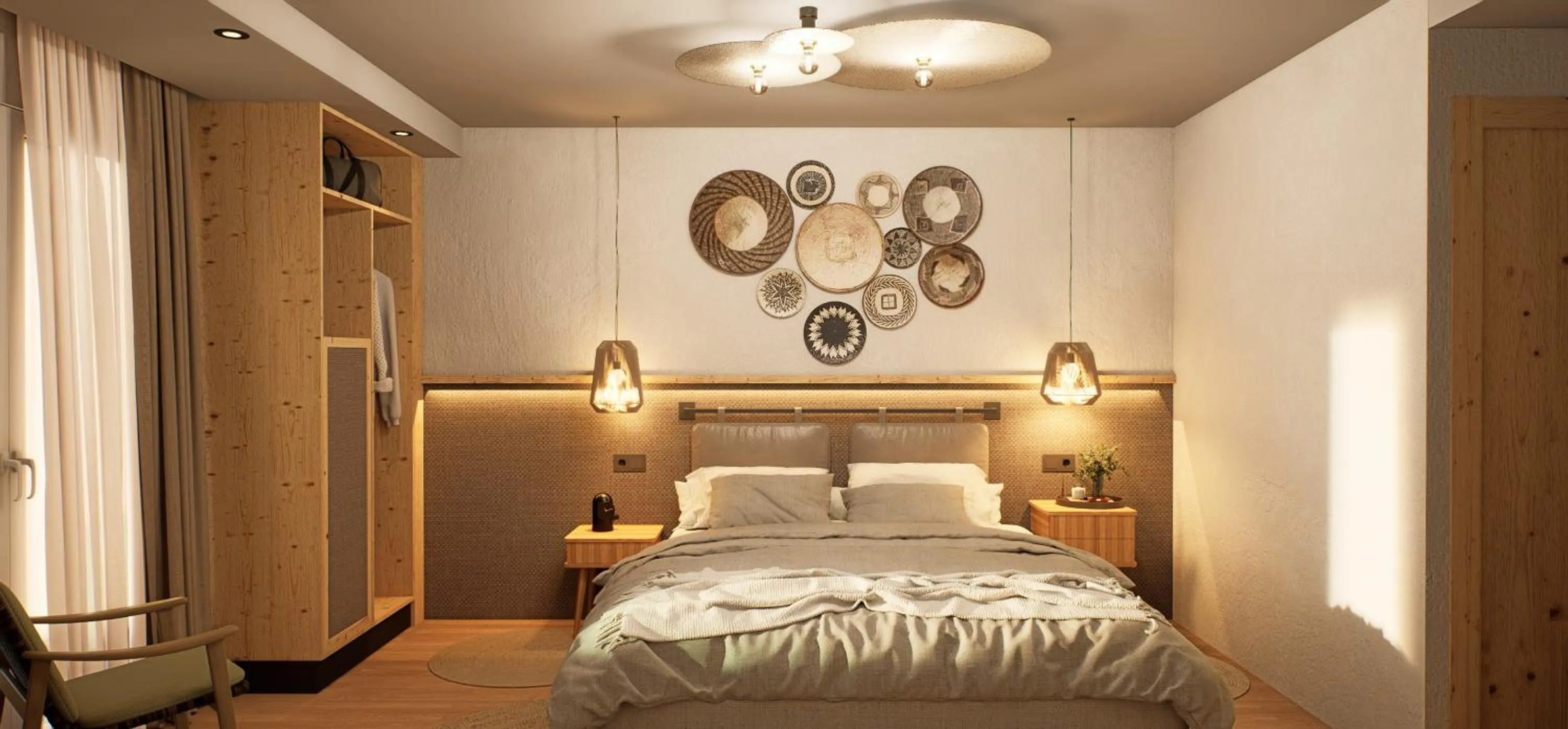 Bed in Hotel Meridional