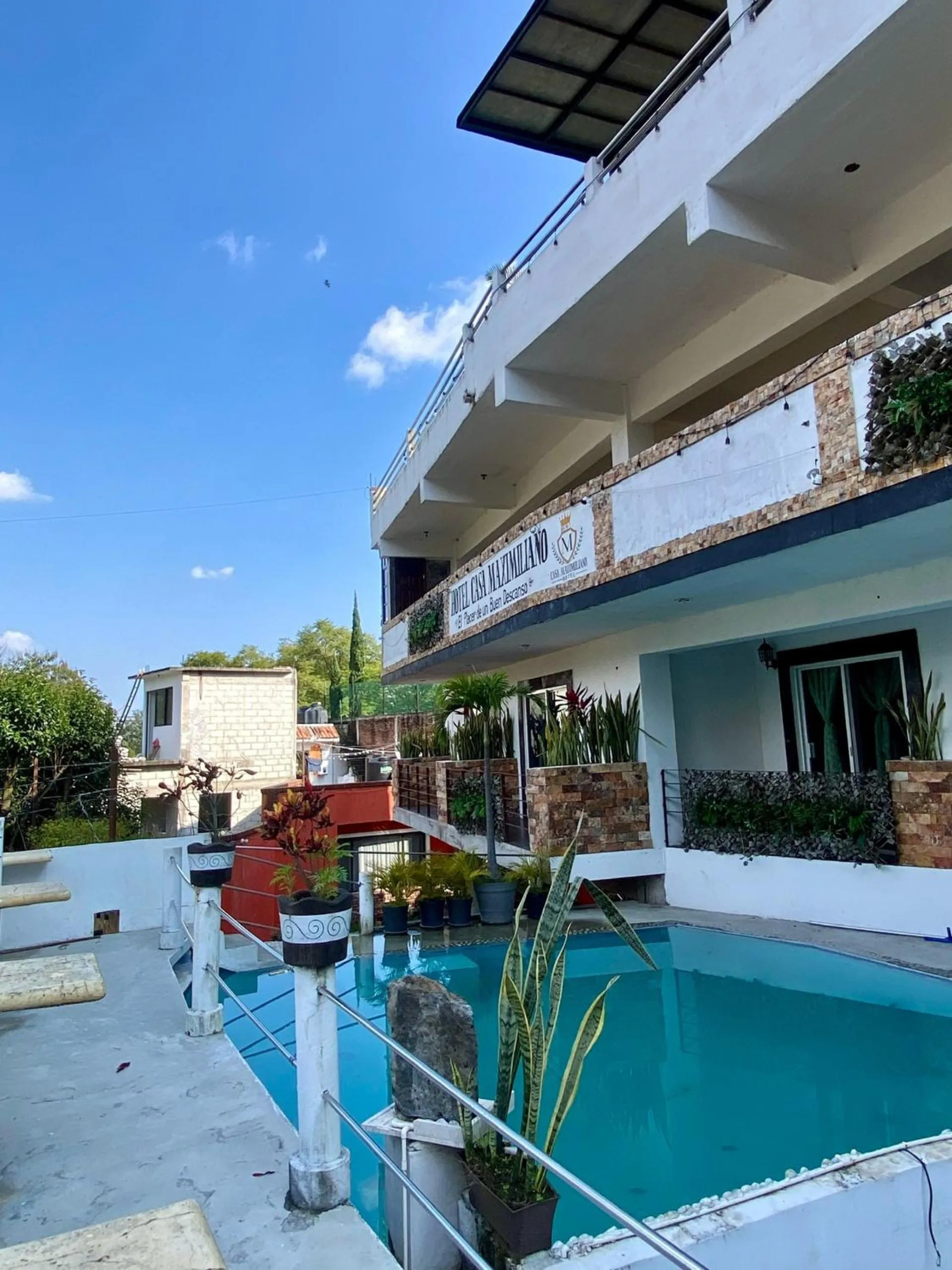 Pool view in Hotel Casa Maximiliano