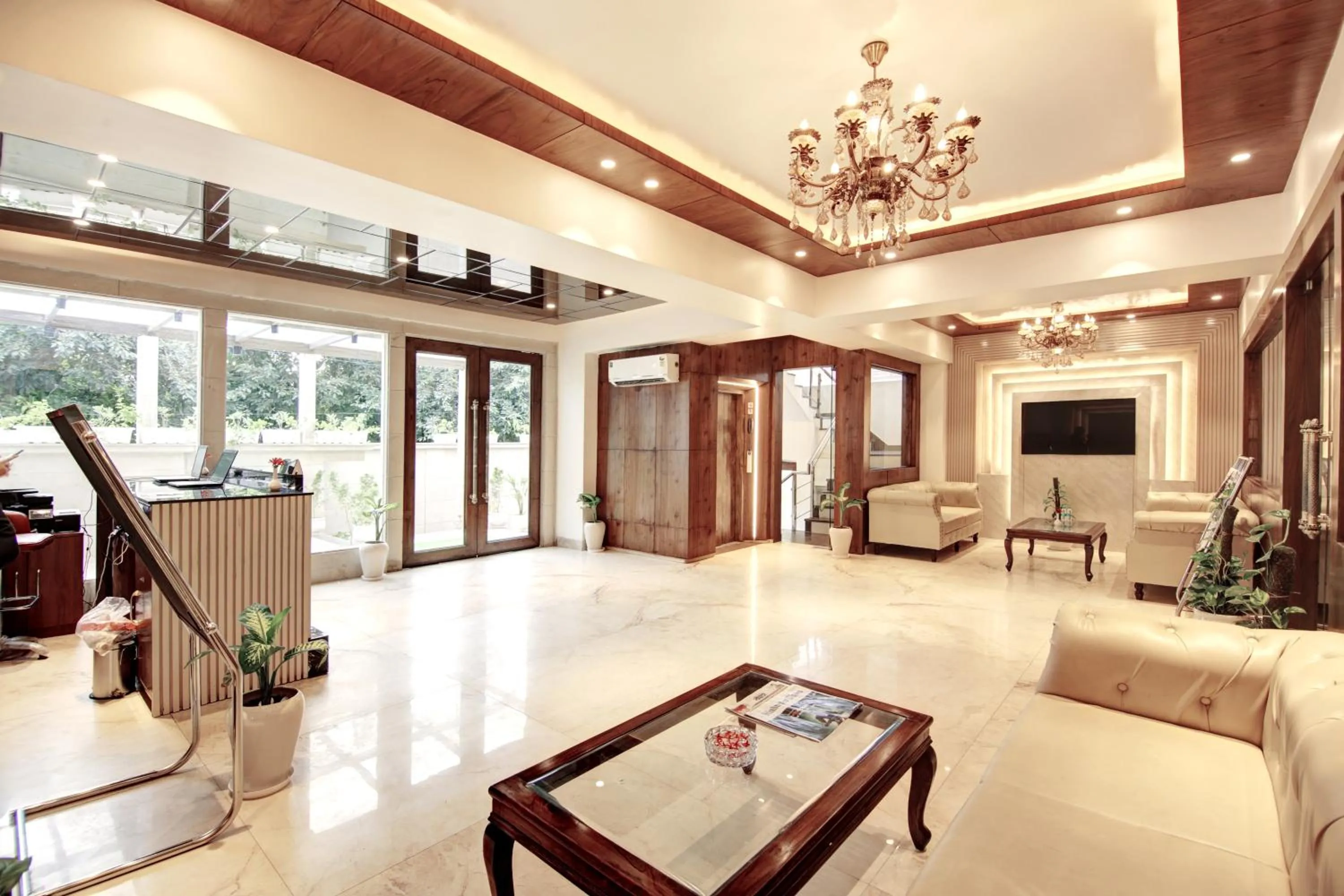 Seating area in Marks Hotel & Banquet