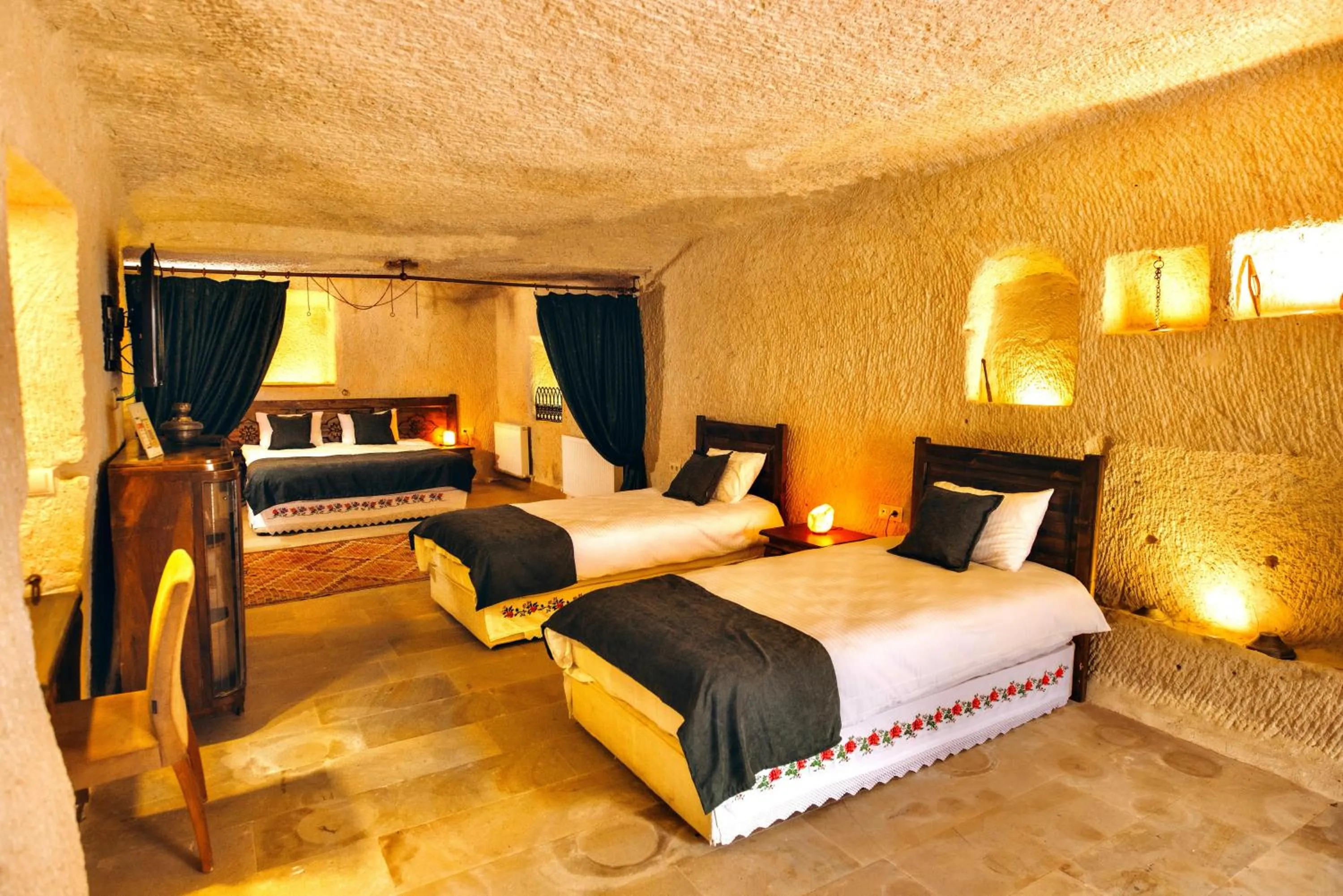 Bedroom, Bed in Solin Cave Cappadocia