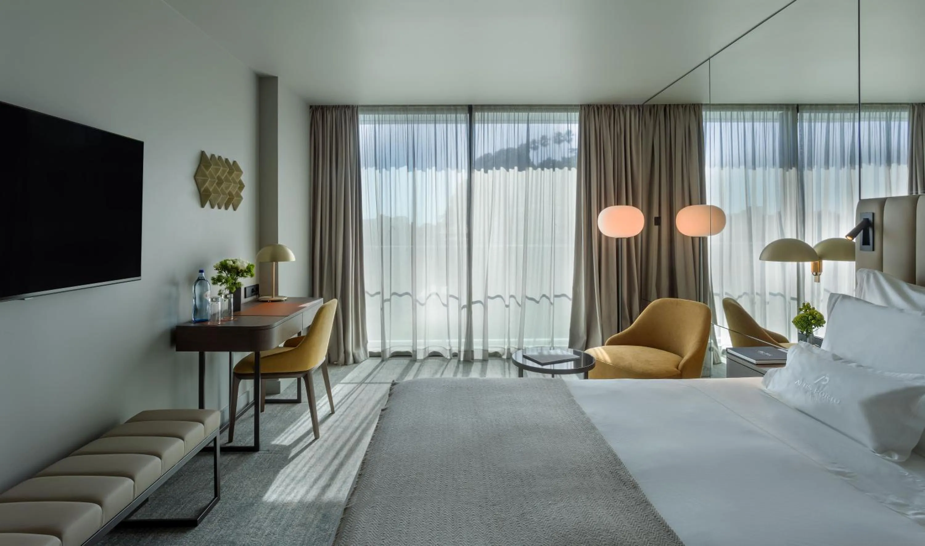 Decorative detail, Bed in Altis Porto Hotel