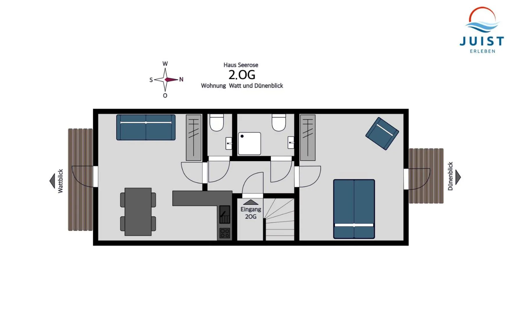 Floor plan in Haus Seerose 244 - Watt & Dünenblick