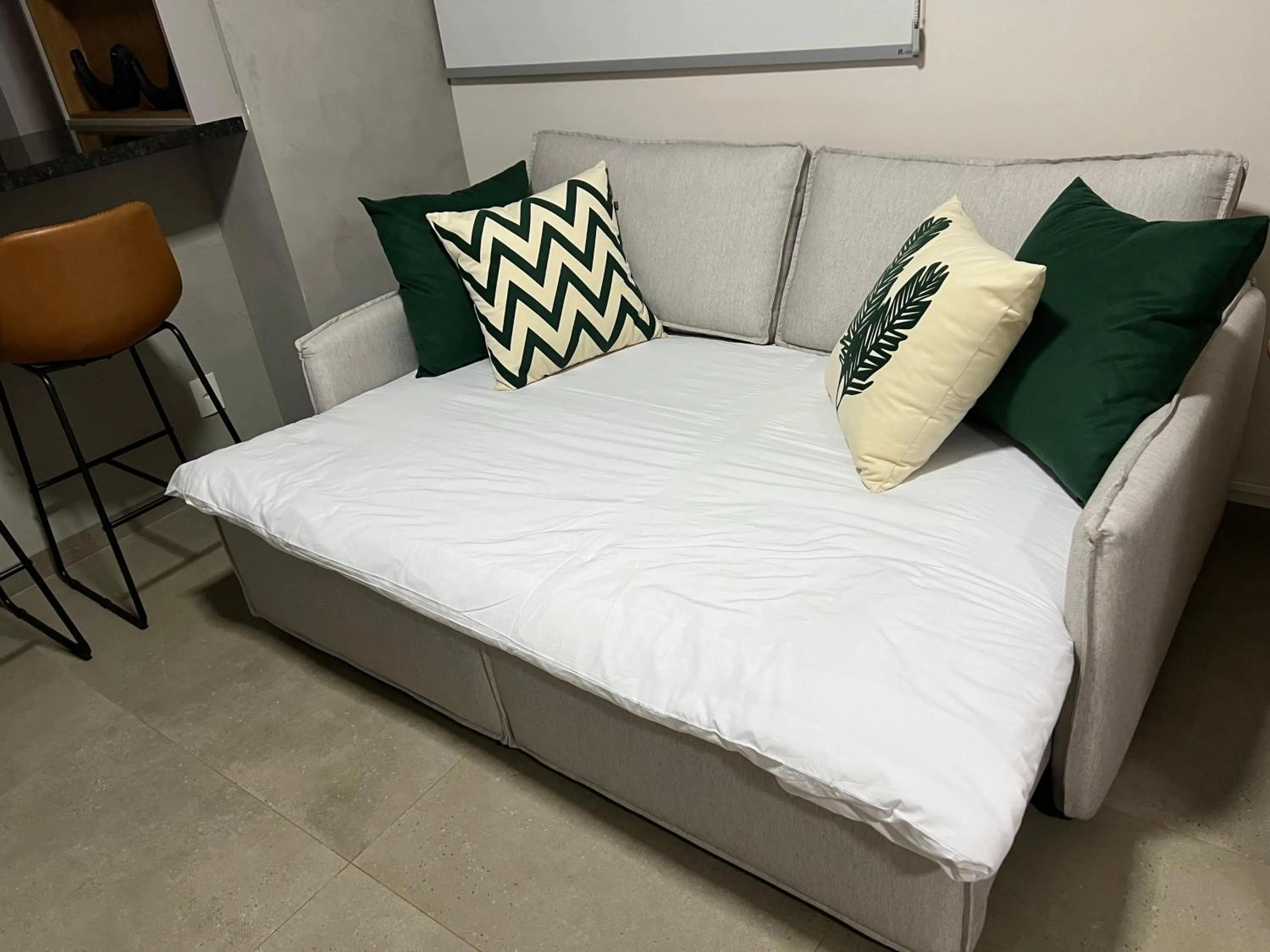 Bed in Terraço Flat Hotel