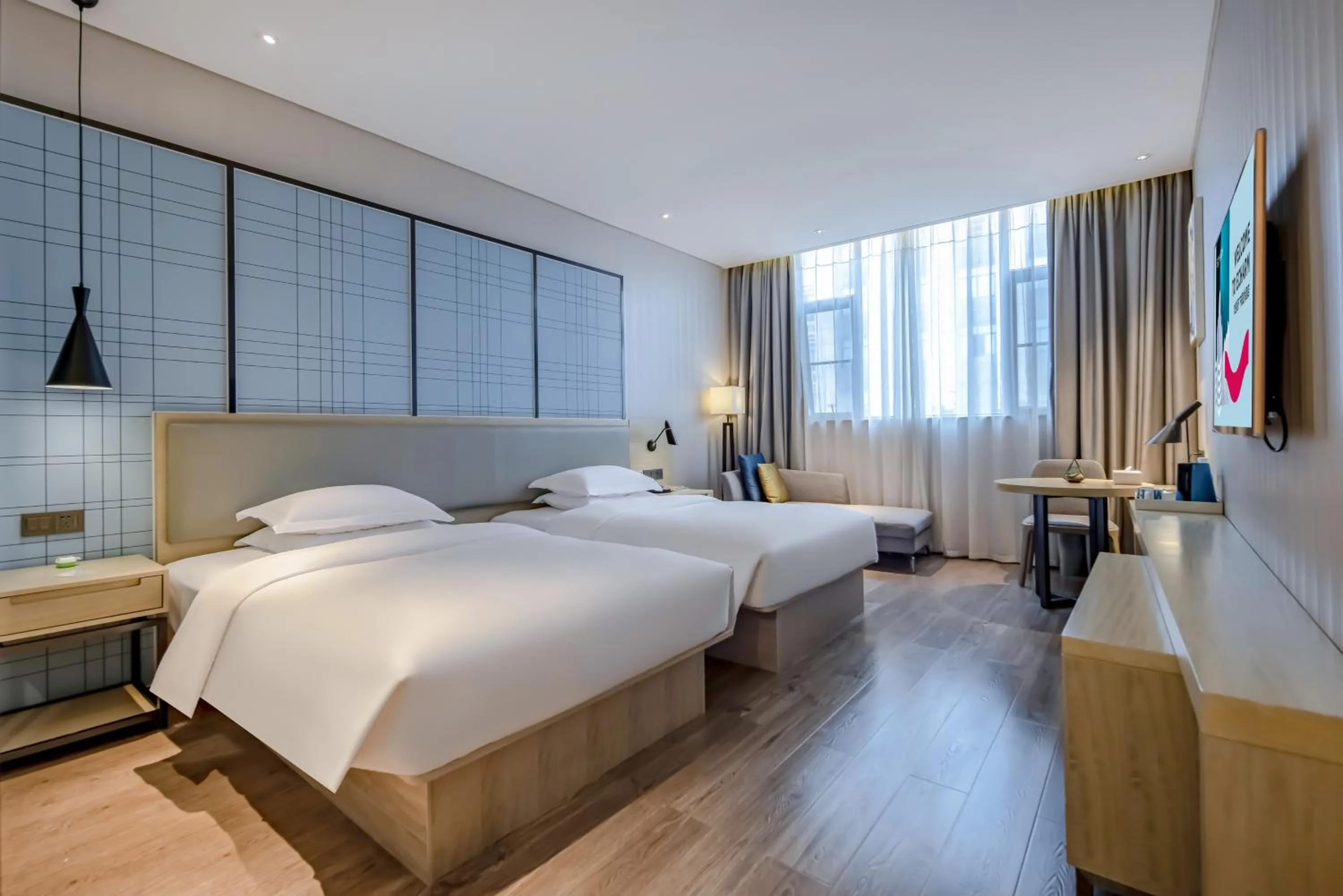 Photo of the whole room, Bed in Echarm Hotel Nanning the MixC Exhibition Center Metro Station