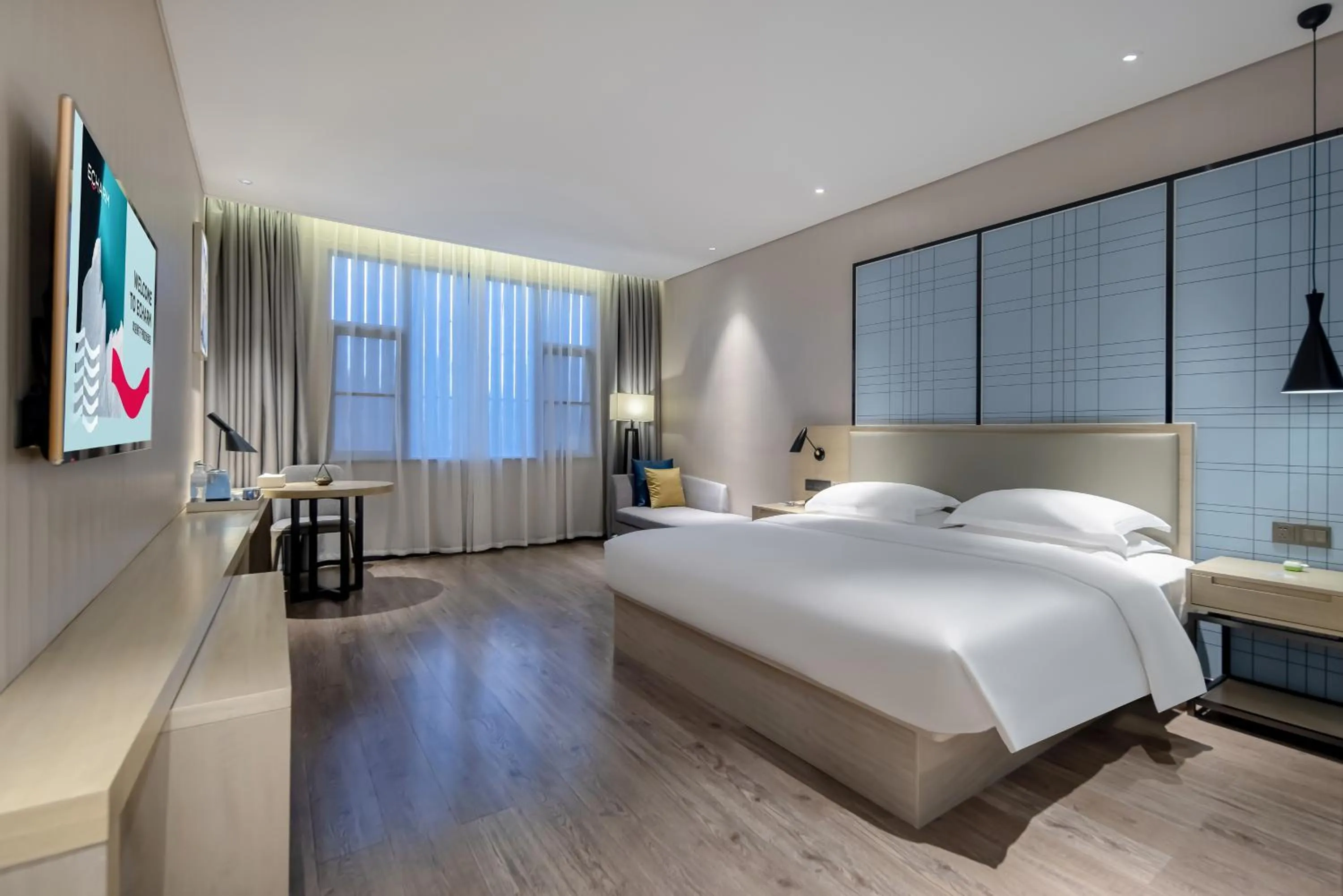 Bedroom, Bed in Echarm Hotel Nanning the MixC Exhibition Center Metro Station
