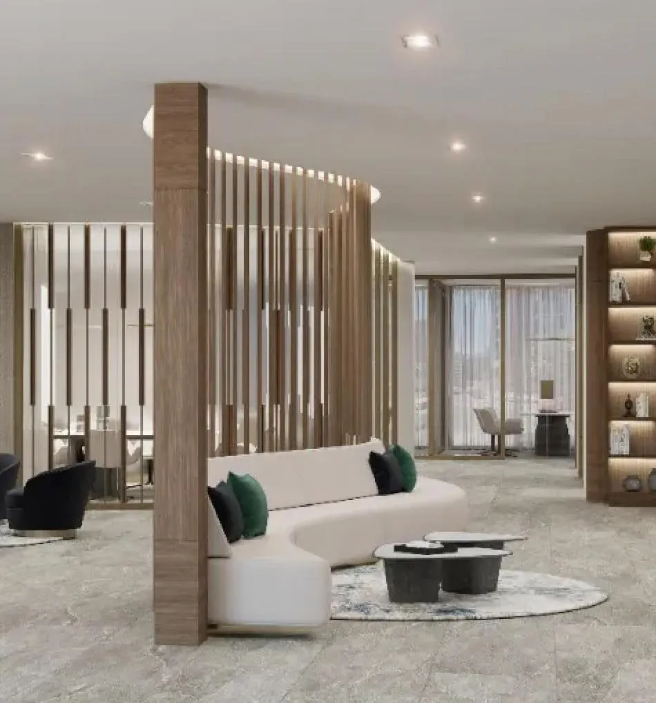 Seating area in New Coliving Ecuador Luxury Residences