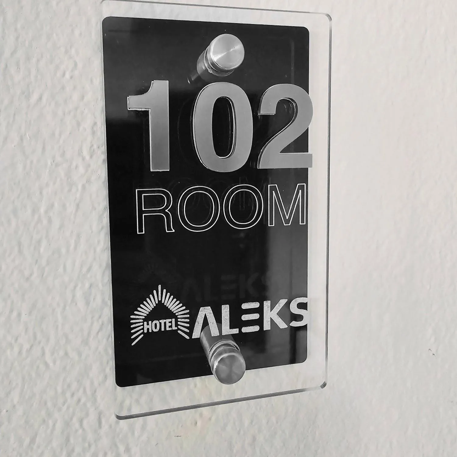 Logo/Certificate/Sign in Hotel Aleks