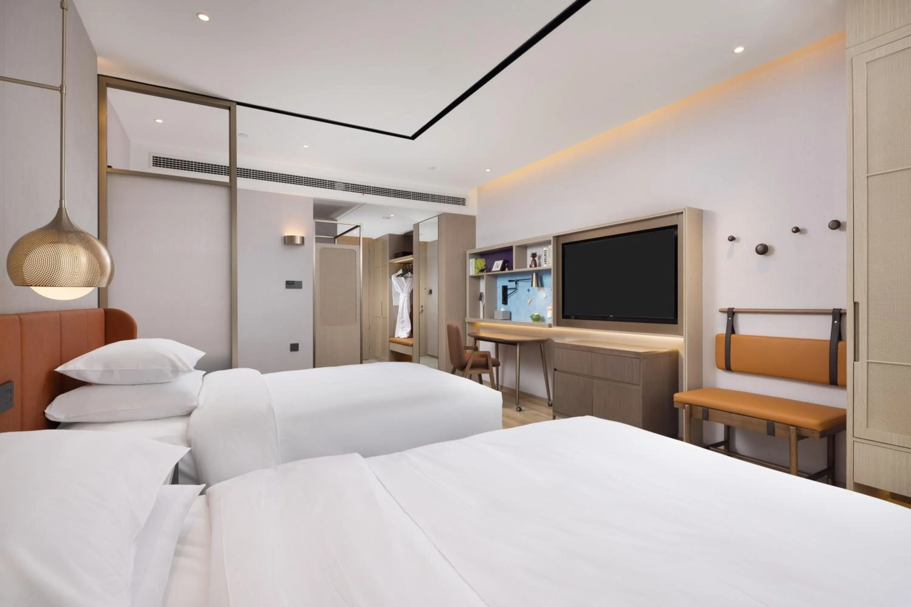 Bed in Home2 Suite by Hilton Hangzhou East Railway Station